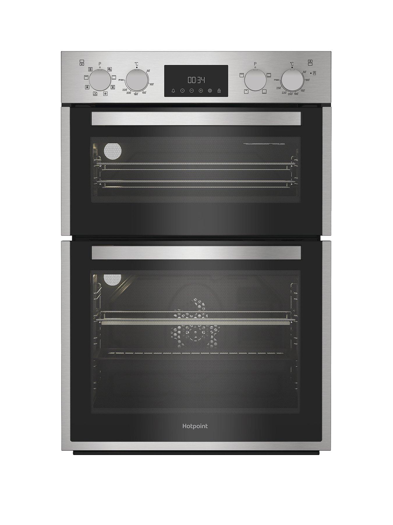 undefined Hotpoint DIH 82D IX Electric Fan Double Oven - Stainless Steel