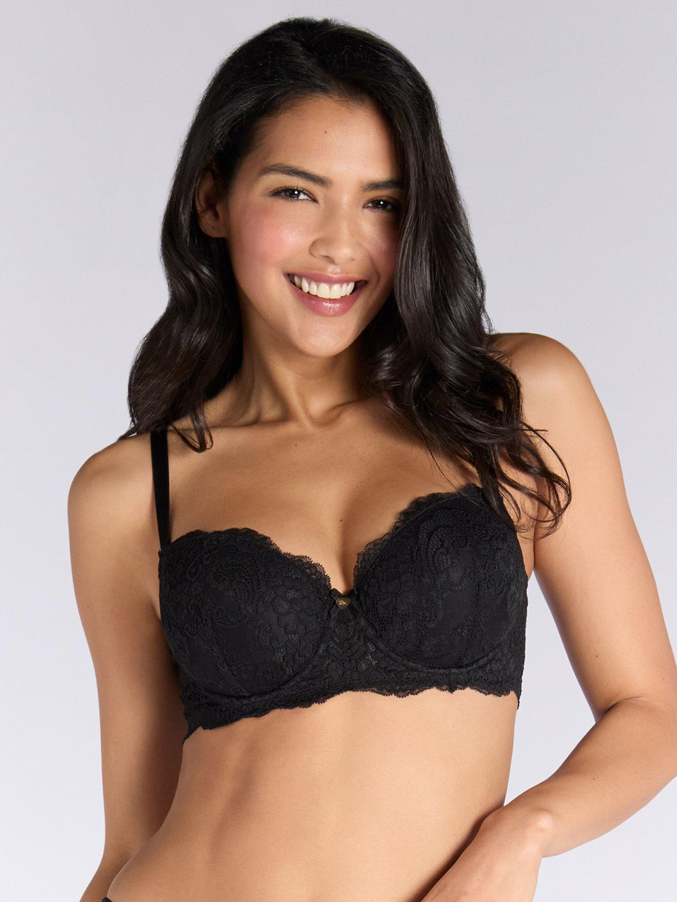 undefined Emma Balconette Bra - Black