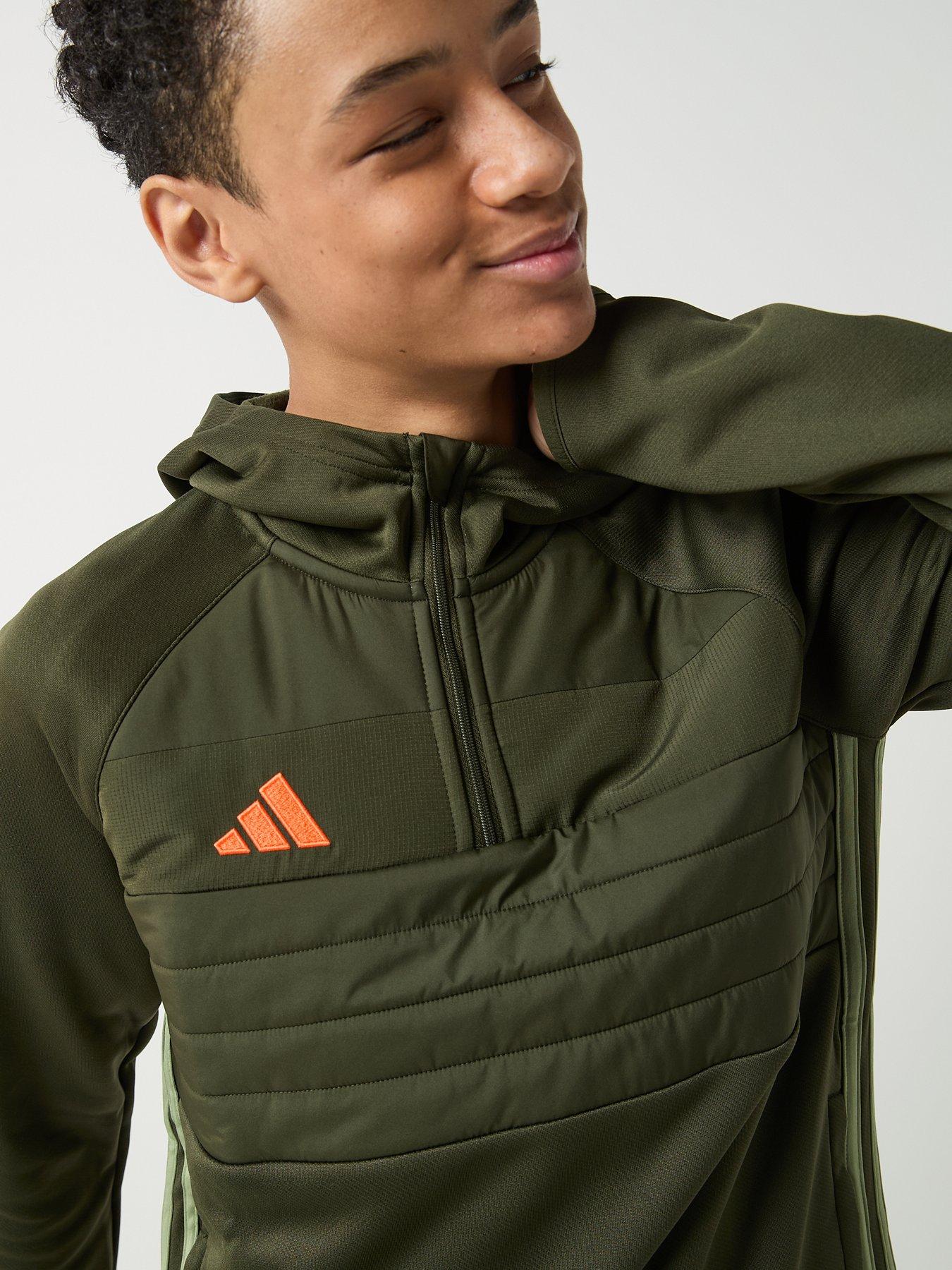 Image 4 of 6 of adidas Junior Tiro Essentials Hoodie - Green