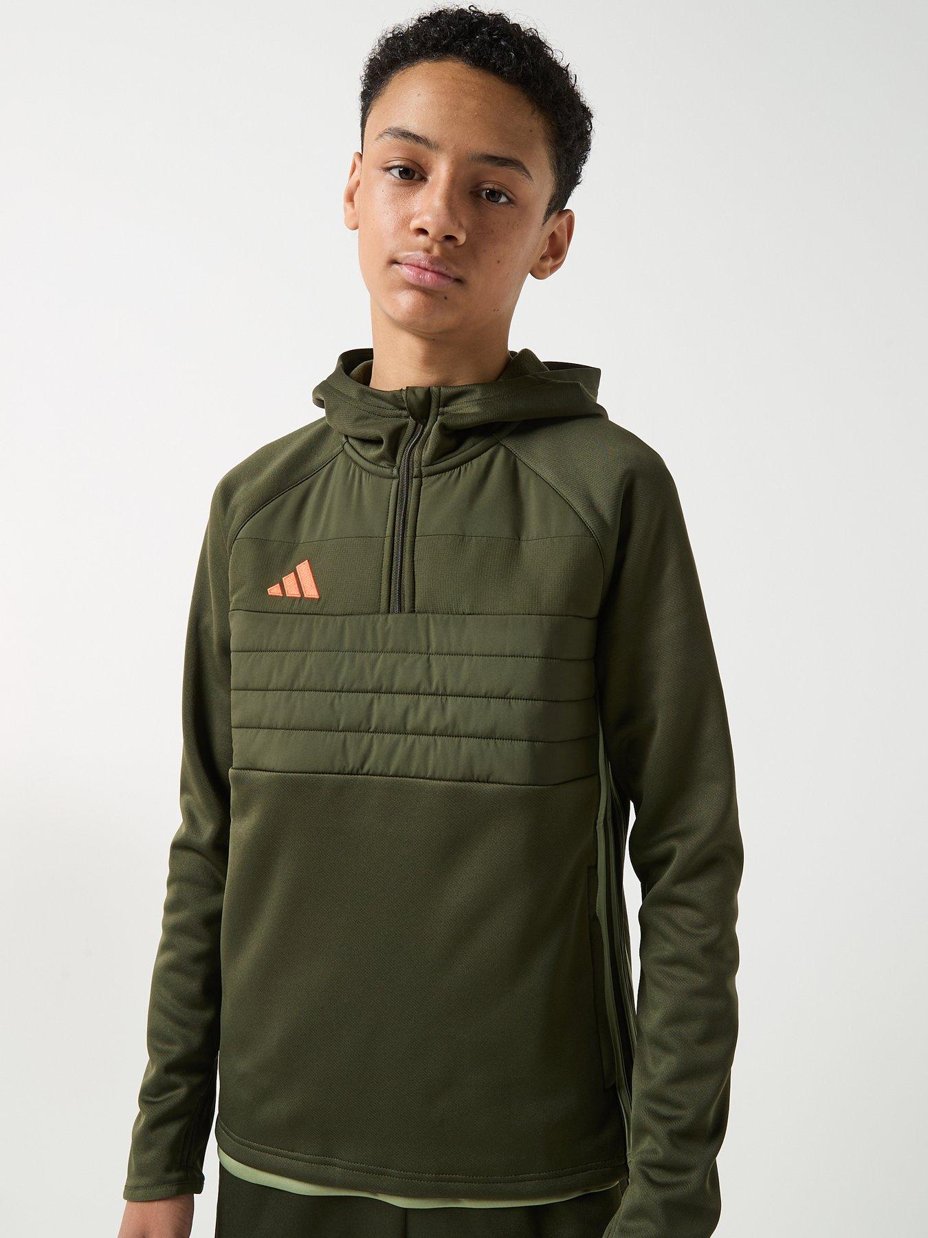 Image 5 of 6 of adidas Junior Tiro Essentials Hoodie - Green