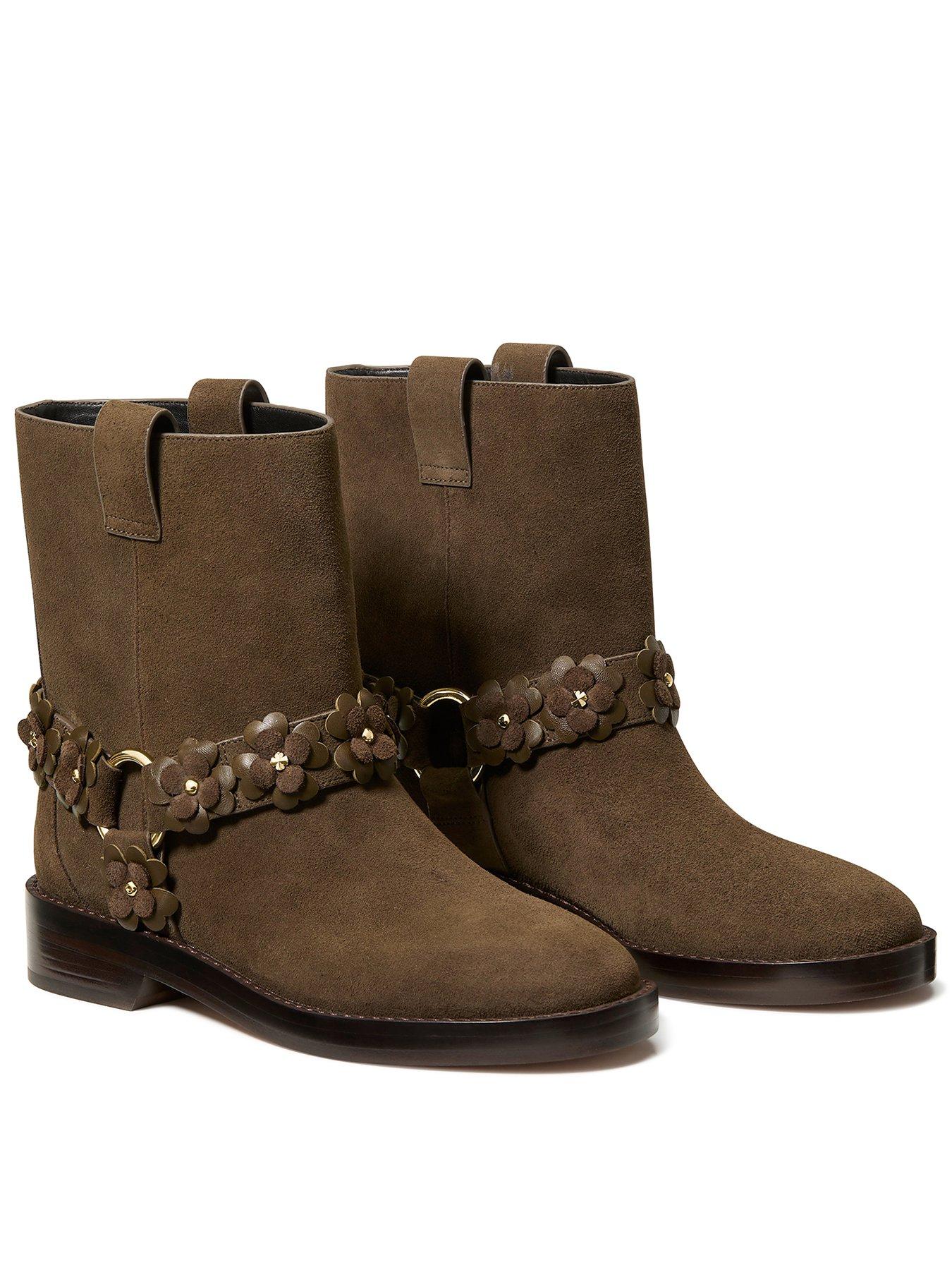 undefined Spade Flower Garden Suede Moto Boot