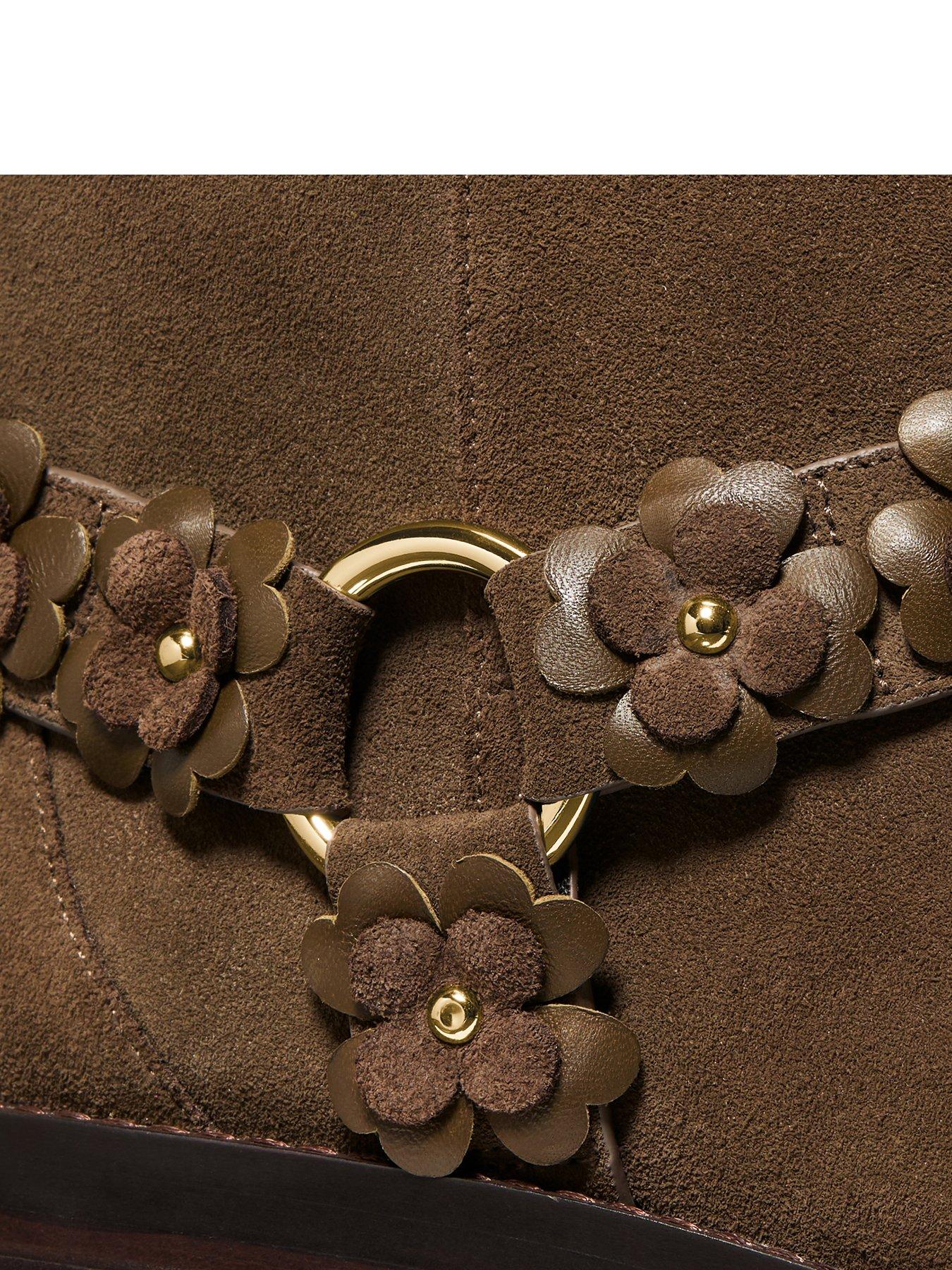 Image 4 of 4 of Kate Spade New York Spade Flower Garden Suede Moto Boot