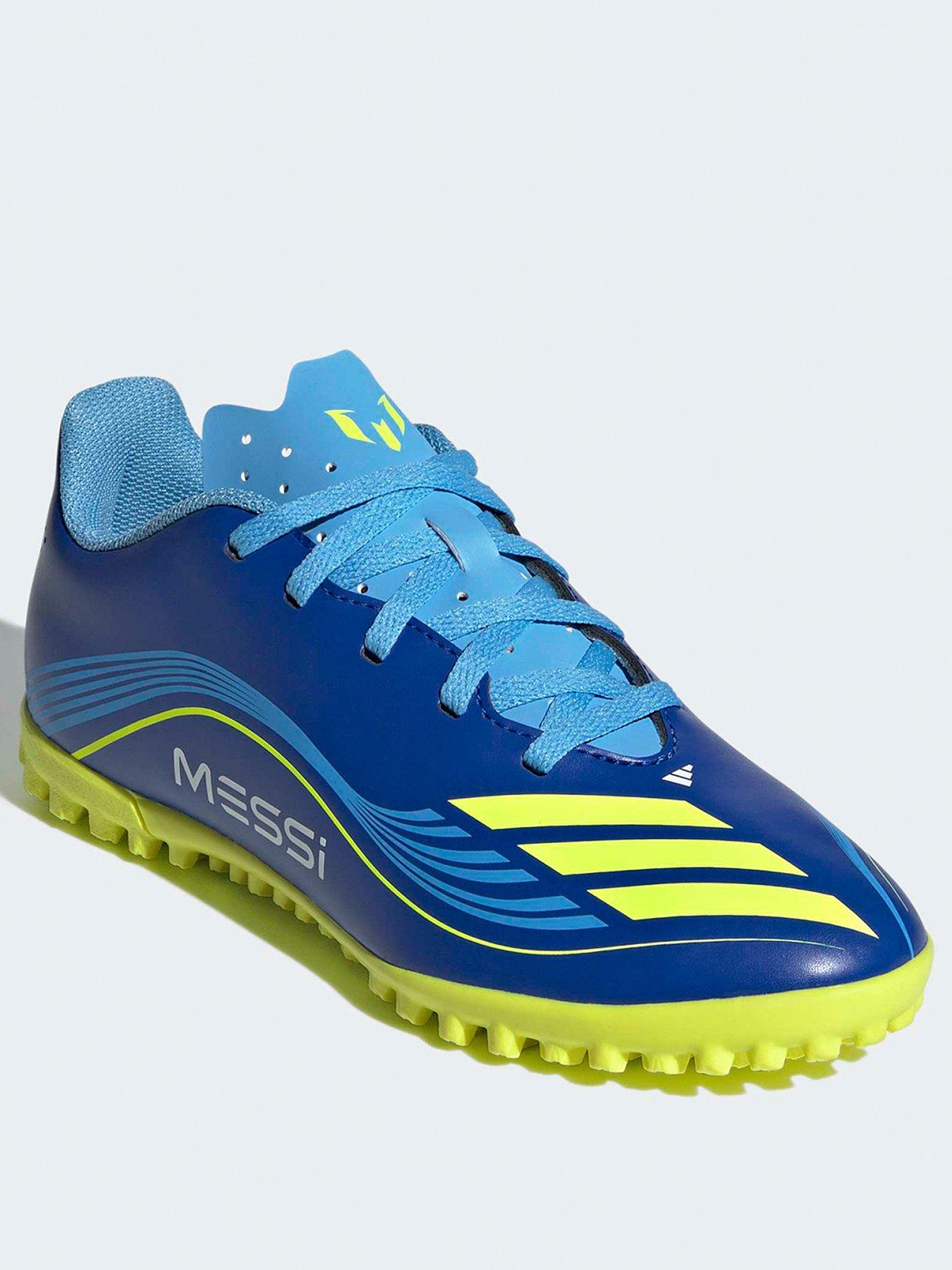 Image 2 of 6 of adidas Junior F50 Messi Club Astro Turf Football Boots - Blue