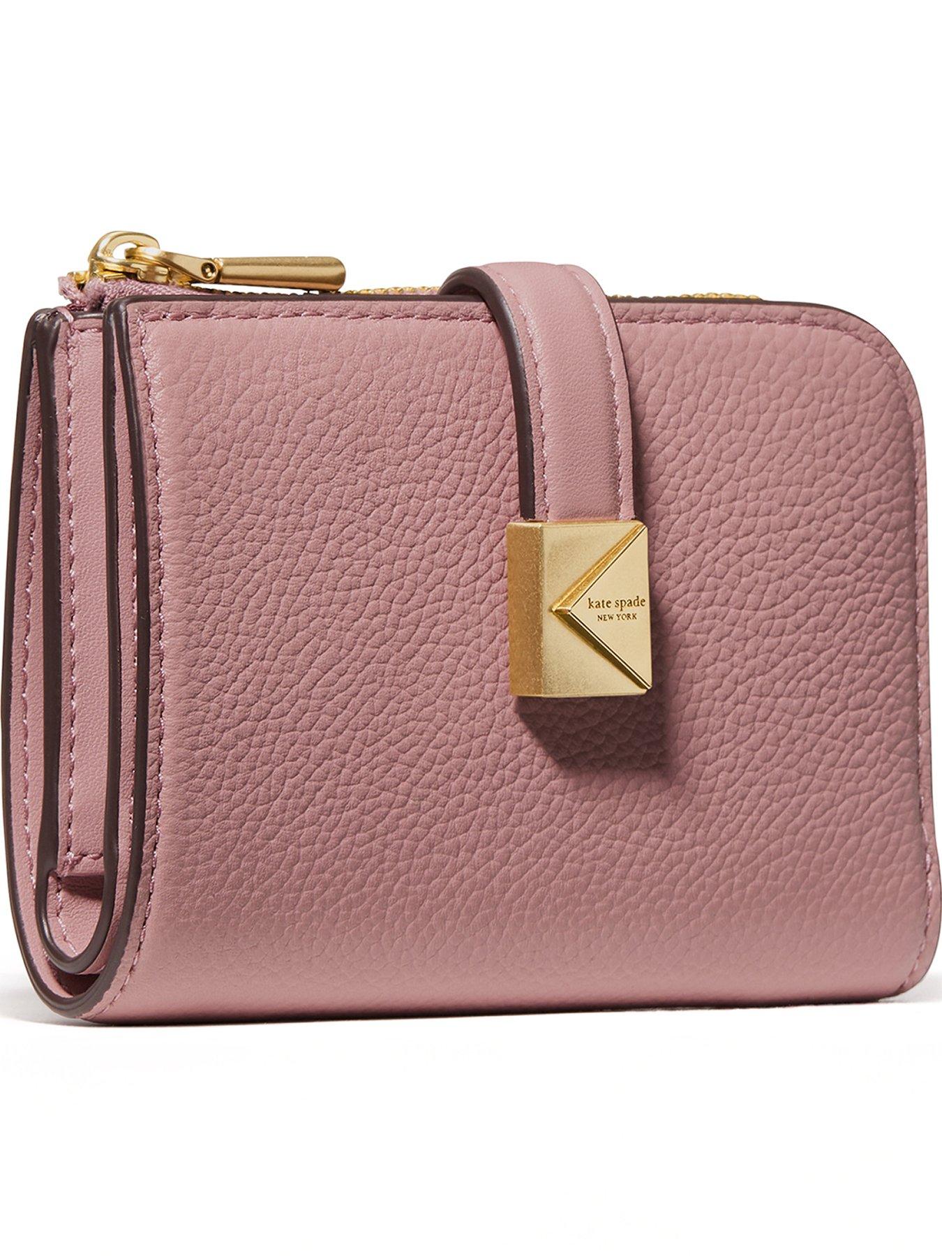 Image 2 of 3 of Kate Spade New York Deco Pebbled Leather Small Compact Wallet - Pink