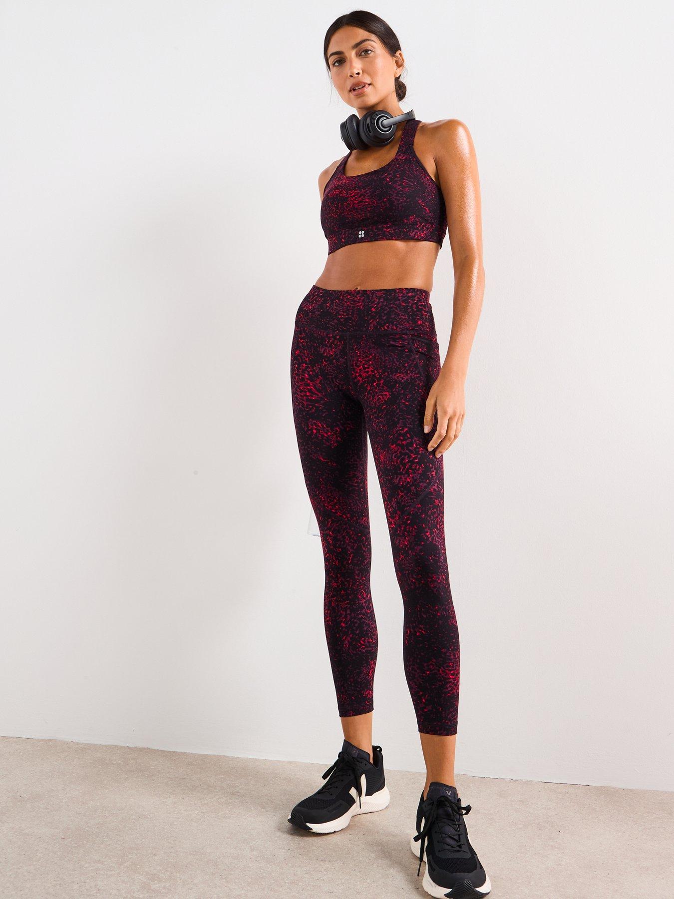 Image 3 of 4 of Sweaty Betty Womens Training Power Medium Support Sports Bra - Red