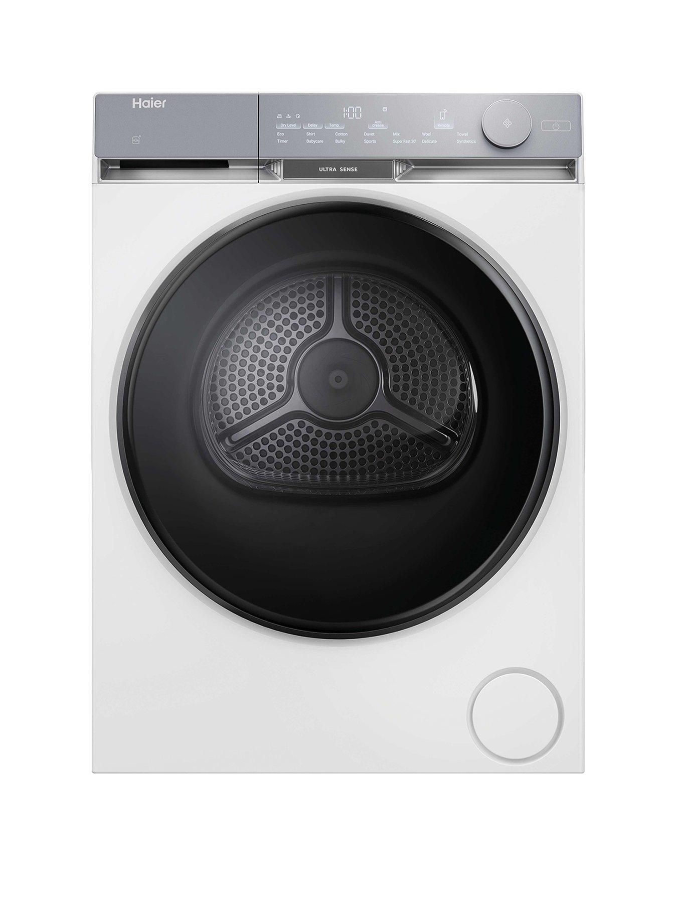 Image 1 of 7 of Haier X Series 9 HD100-CQ387U1-UK 10kg Heat Pump Tumble Dryer, Wifi, White, A+++ Rated