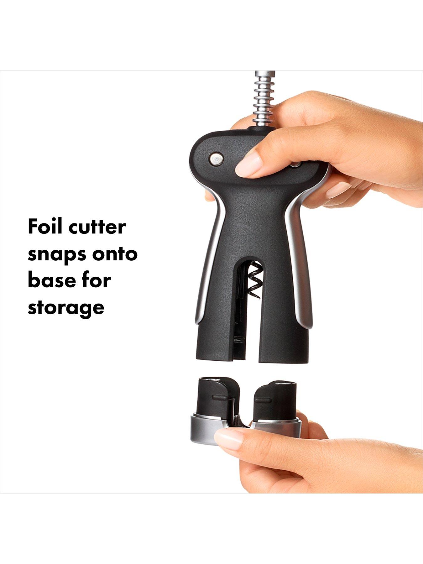 Image 4 of 6 of OXO Steel Winged Corkscrew With Removable Foil Cutter