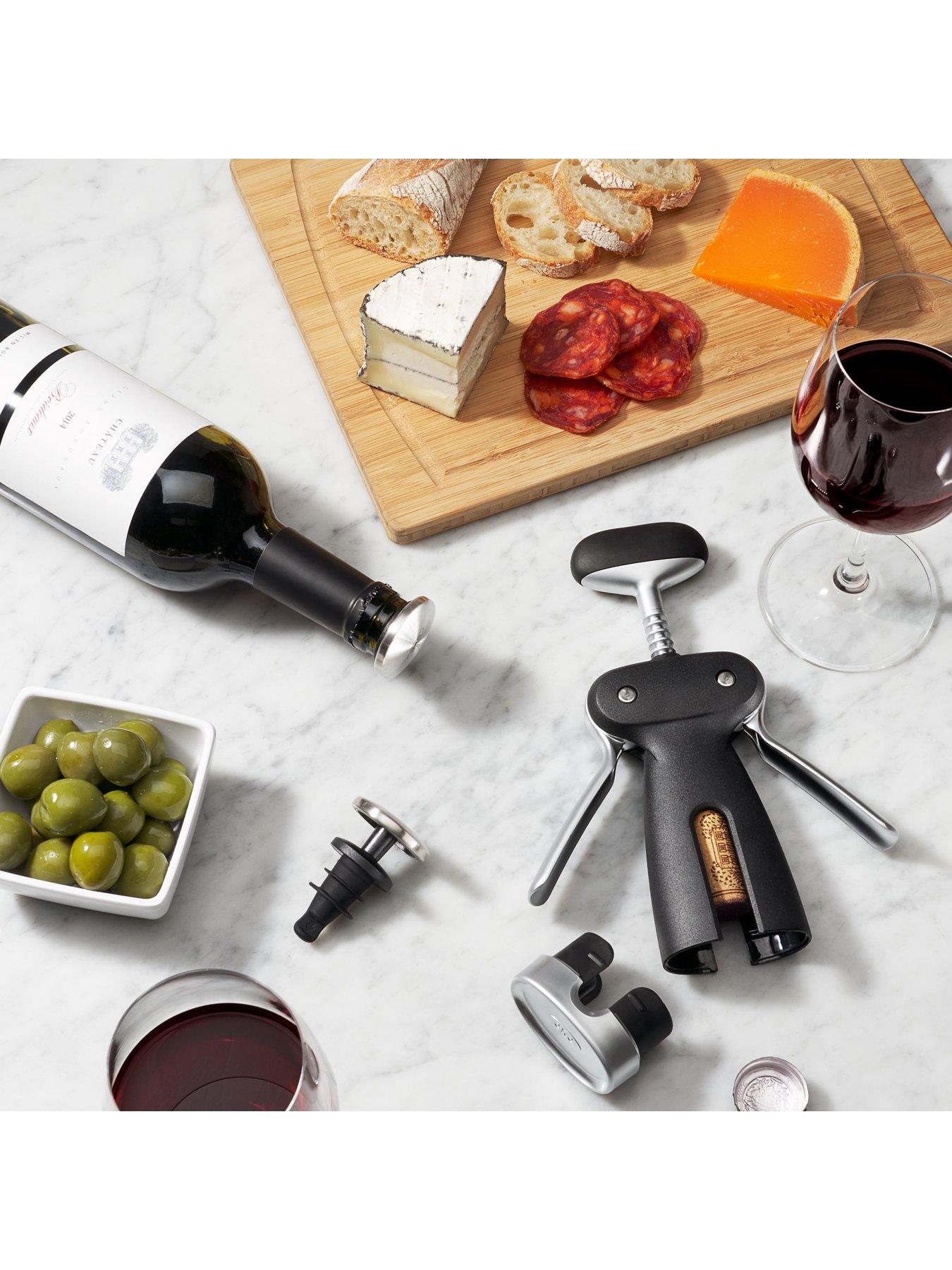 Image 6 of 6 of OXO Steel Winged Corkscrew With Removable Foil Cutter