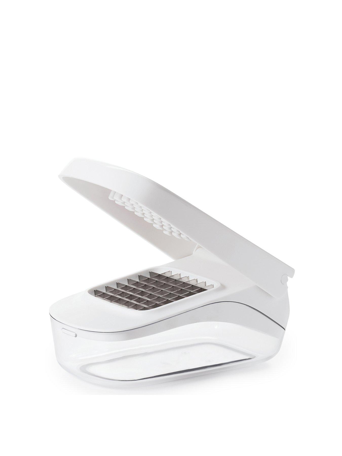 front image of oxo-vegetable-chopper-with-easy-pour-opening