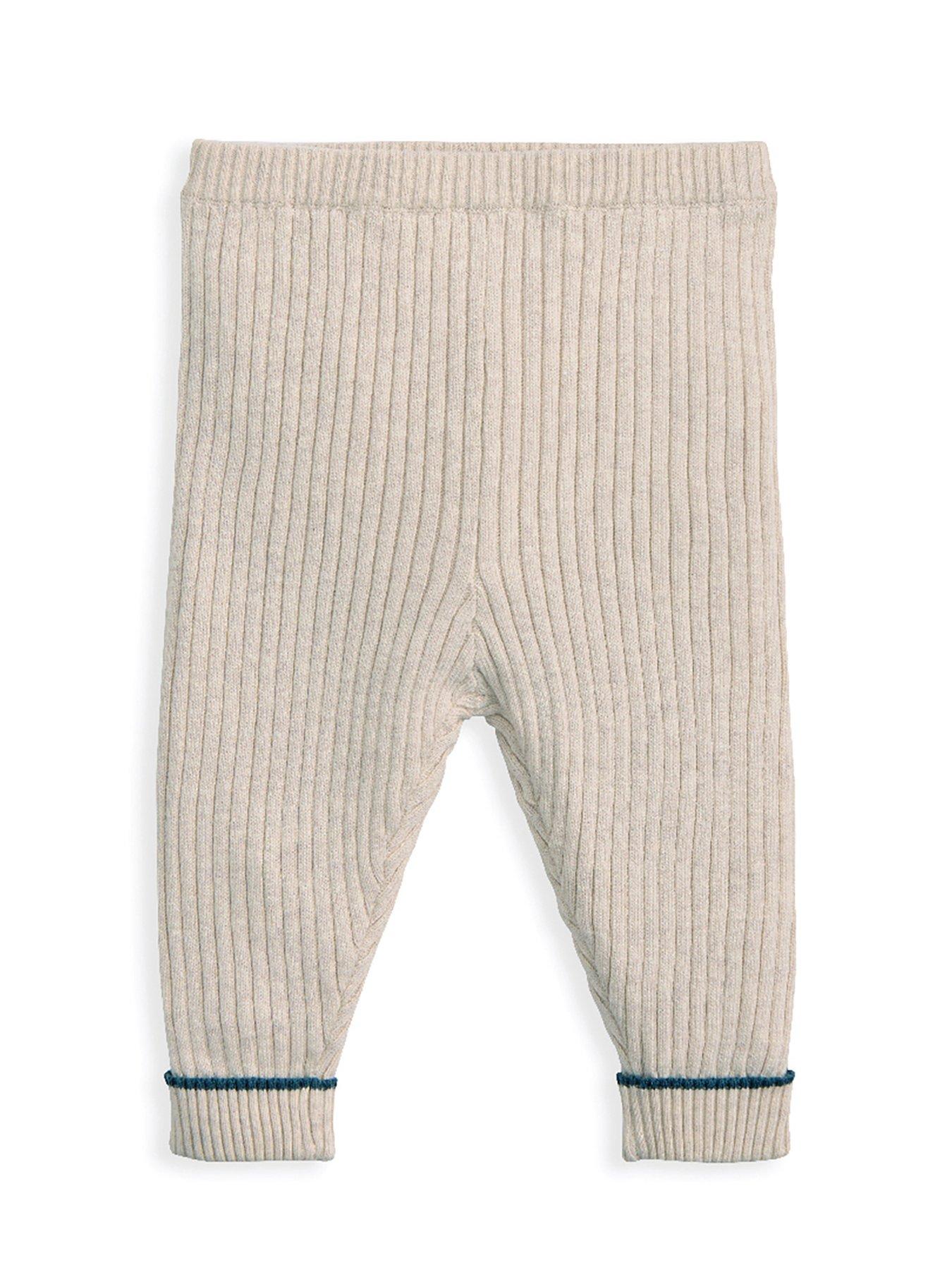 Image 3 of 3 of Mamas & Papas Baby Boys 2 Piece Hot Air Balloon Knitted Top & Legging Set - Beige
