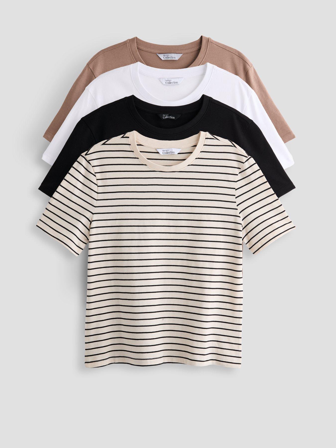 The Very Collection 4 Pack Short Sleeve T-Shirts - Multi