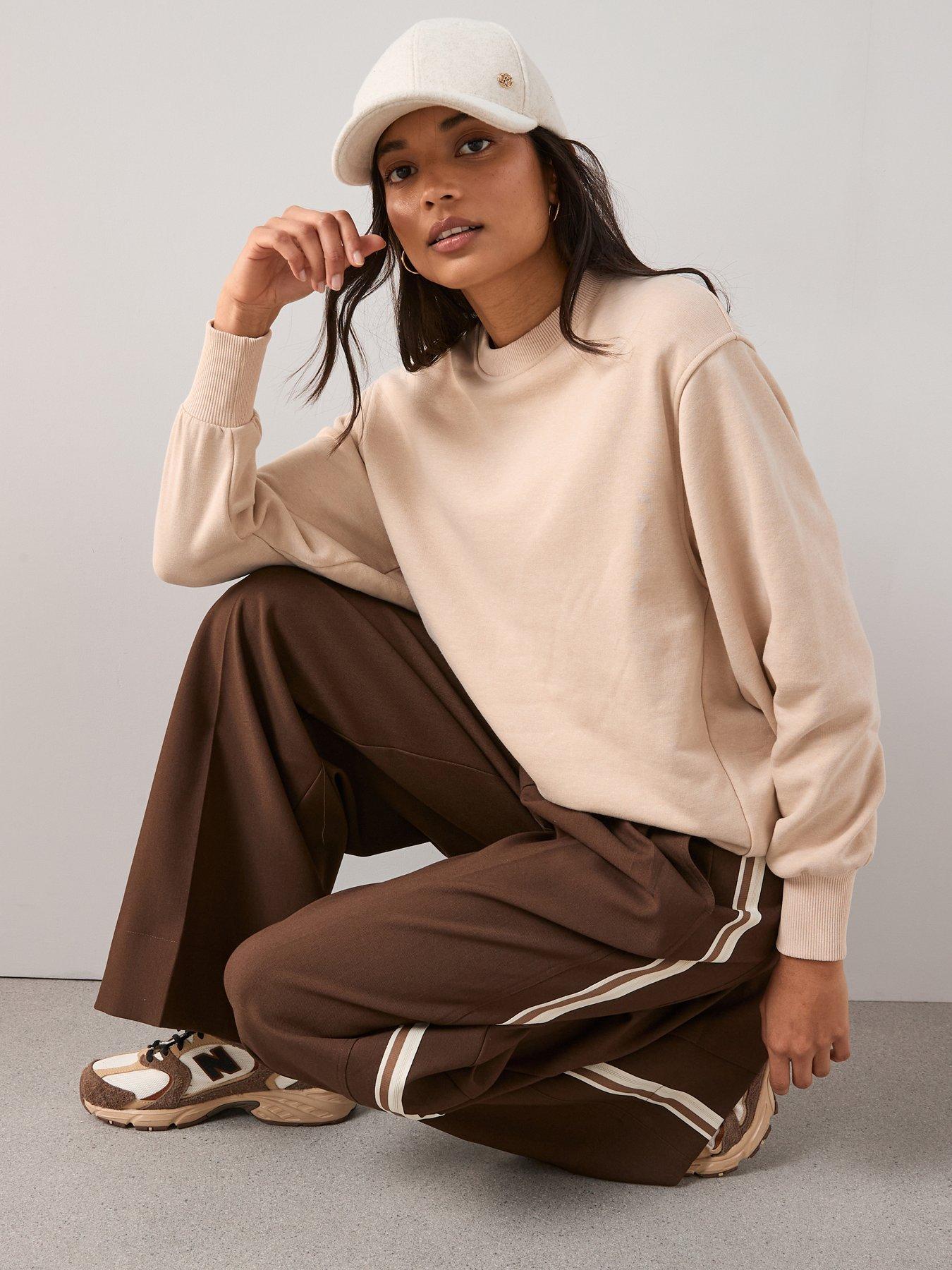 Image 6 of 6 of The Very Collection Bubble Hem Sweater - Beige