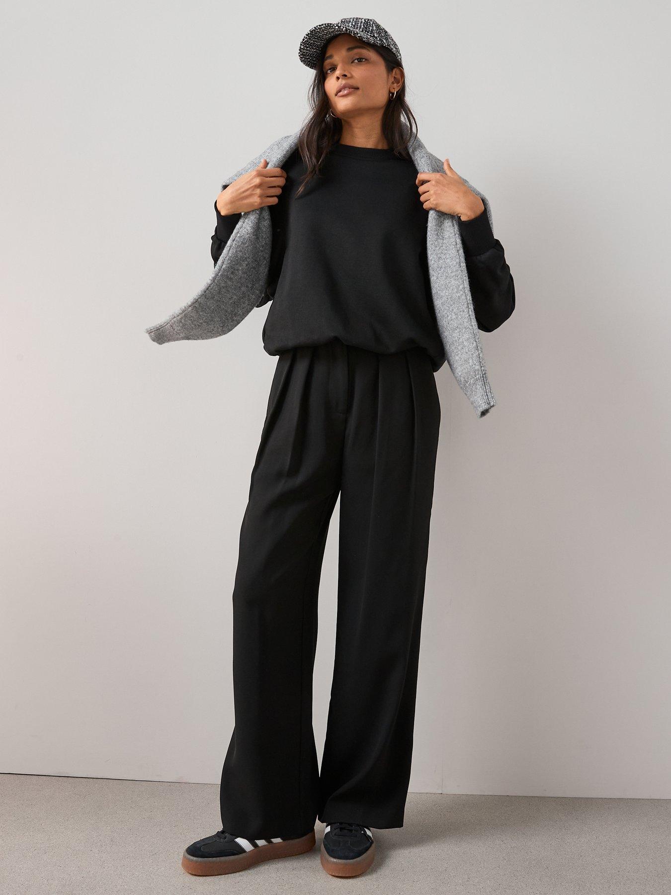 Image 3 of 6 of The Very Collection Bubble Hem Sweater - Black