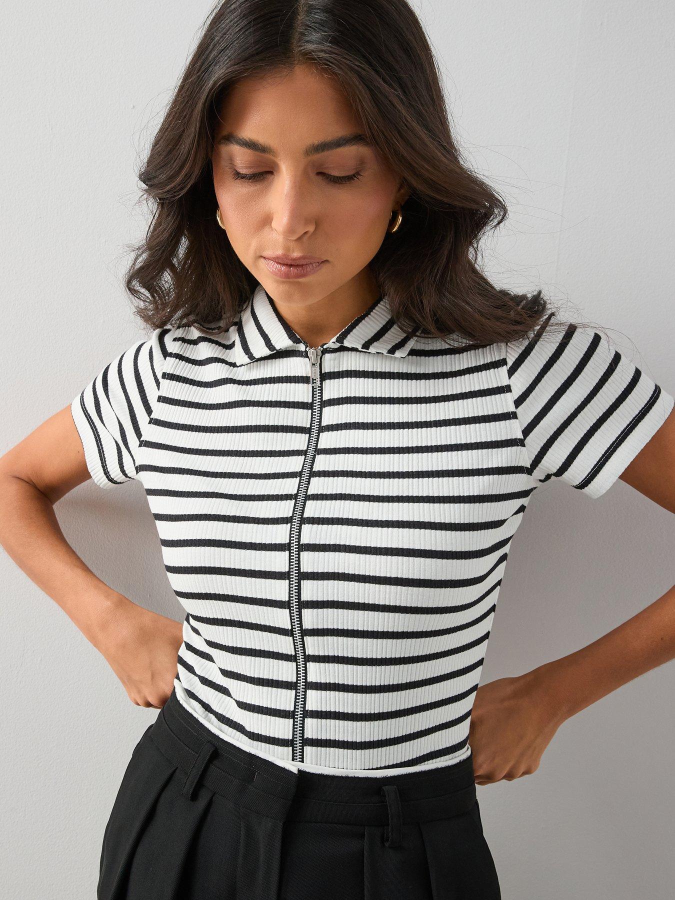Image 1 of 6 of The Very Collection Stripe Polo Top - Multi