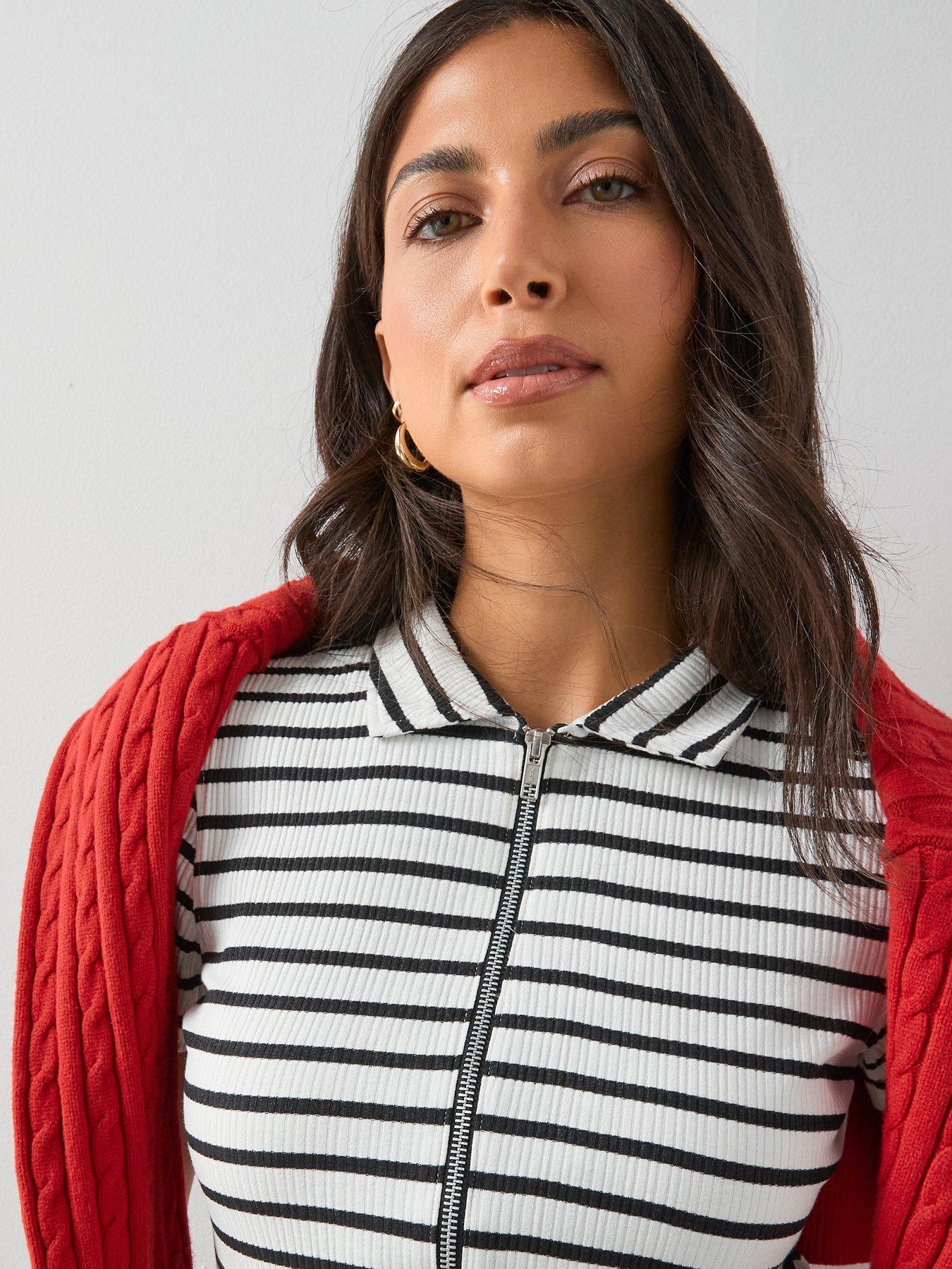 Image 6 of 6 of The Very Collection Stripe Polo Top - Multi