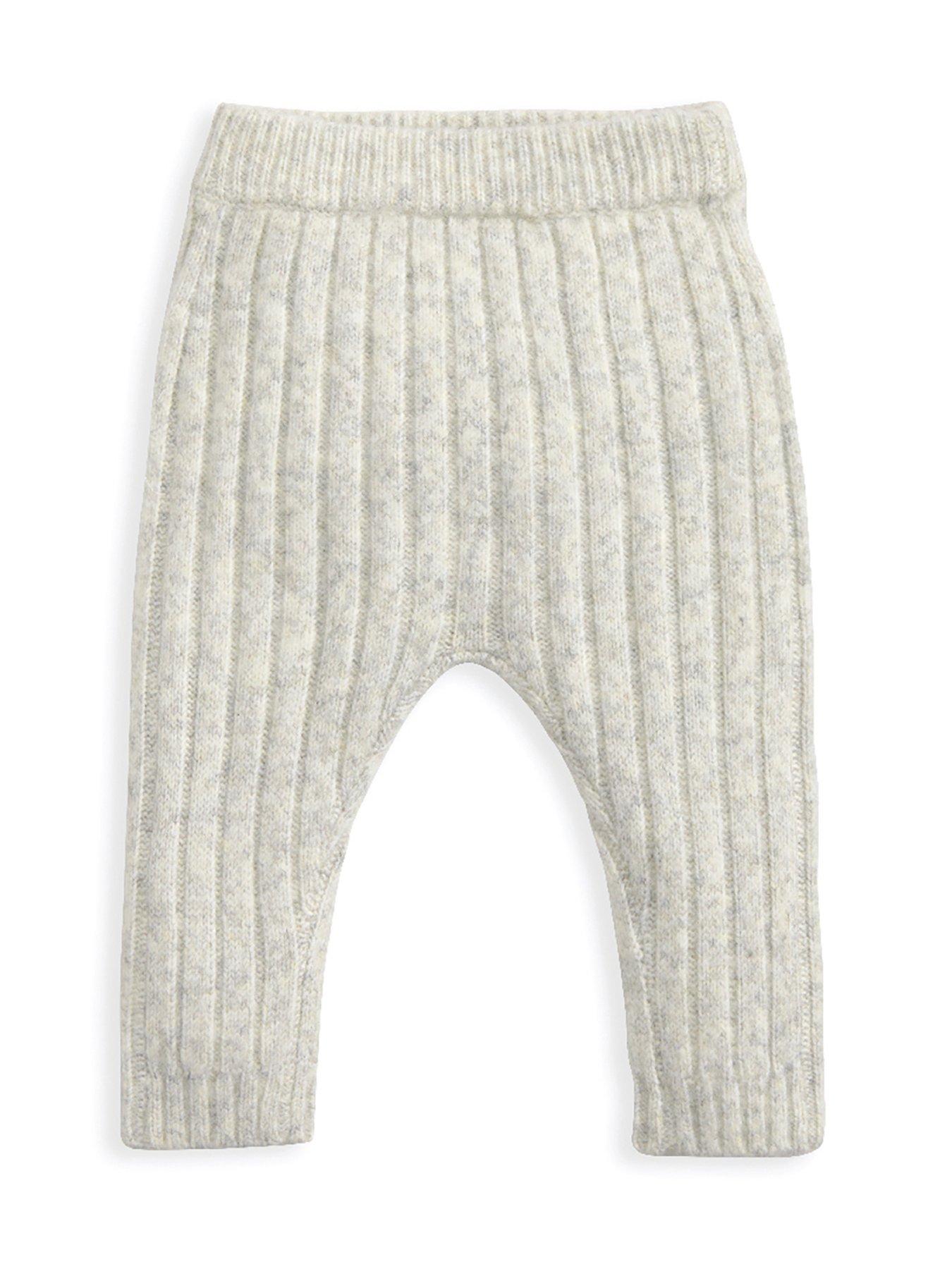 Image 2 of 4 of Mamas & Papas Baby Unisex 2 Piece Knitted Top & Legging Set - Grey