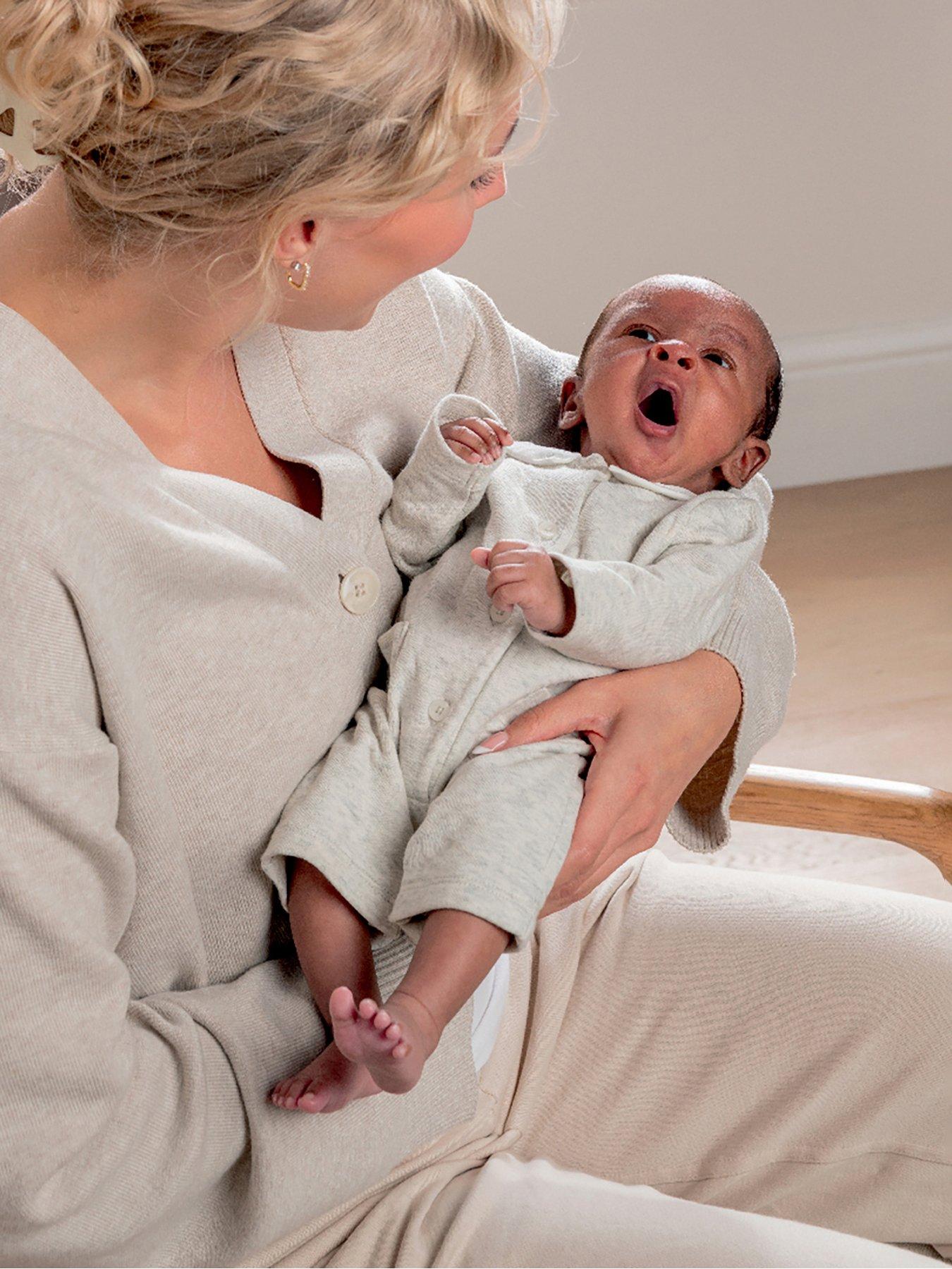 Image 2 of 4 of Mamas & Papas Baby Unisex Embroidered Collared Romper - Grey
