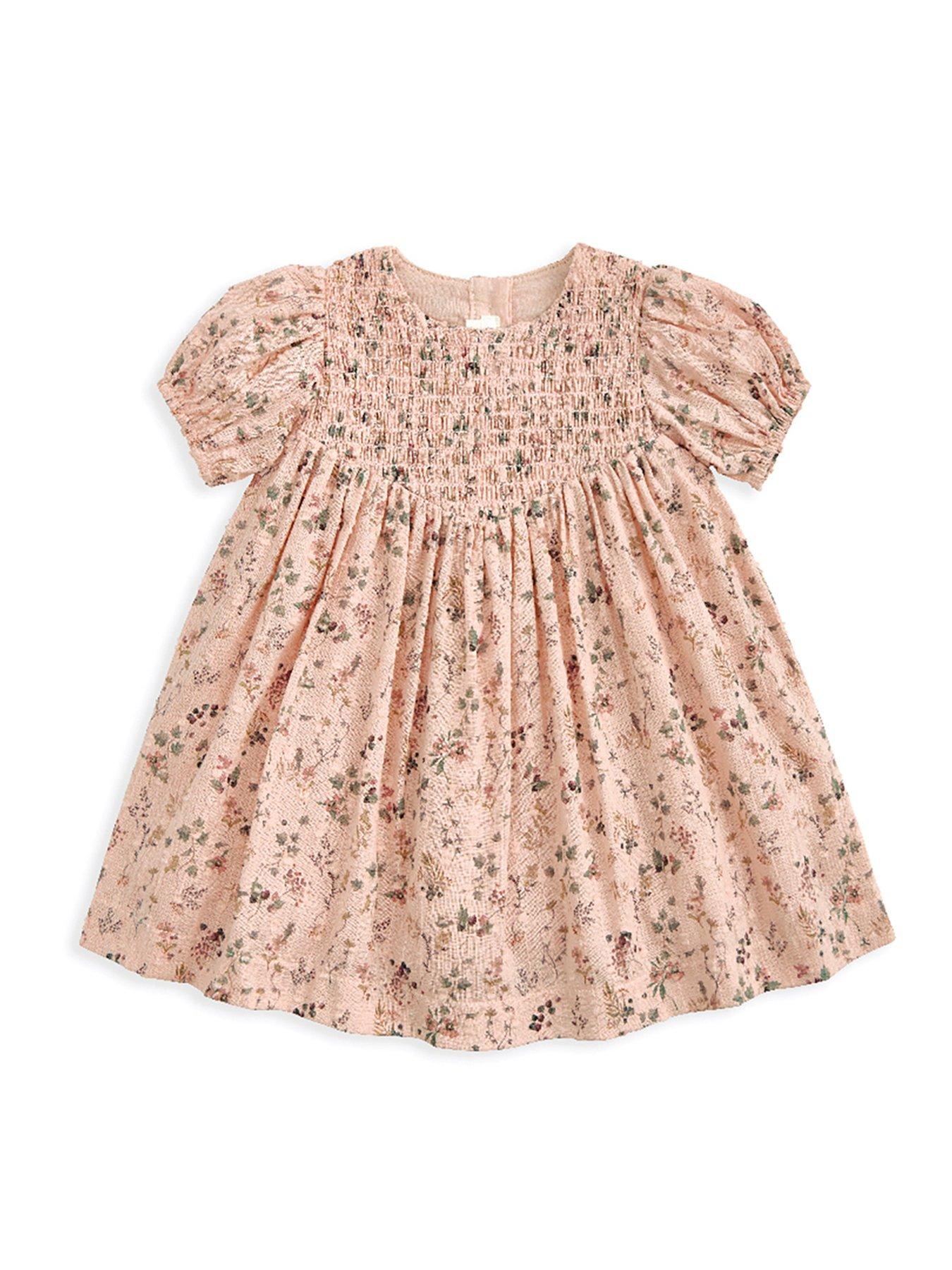 Image 3 of 3 of Mamas & Papas Baby Girls Ditsy Floral Dress - Pink