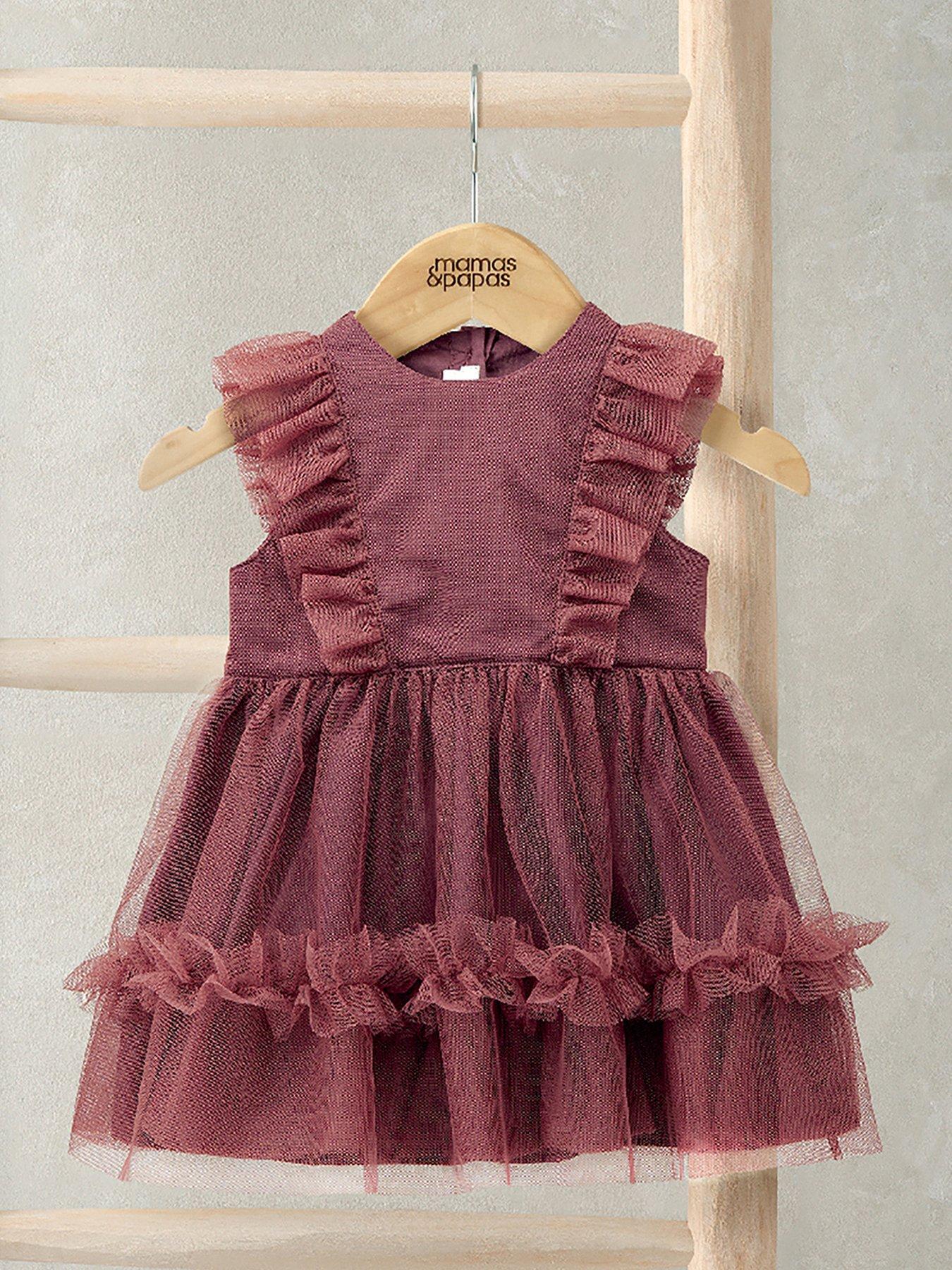 Mamas & Papas Baby Girls Tulle Frill Dress - Pink | Littlewoods