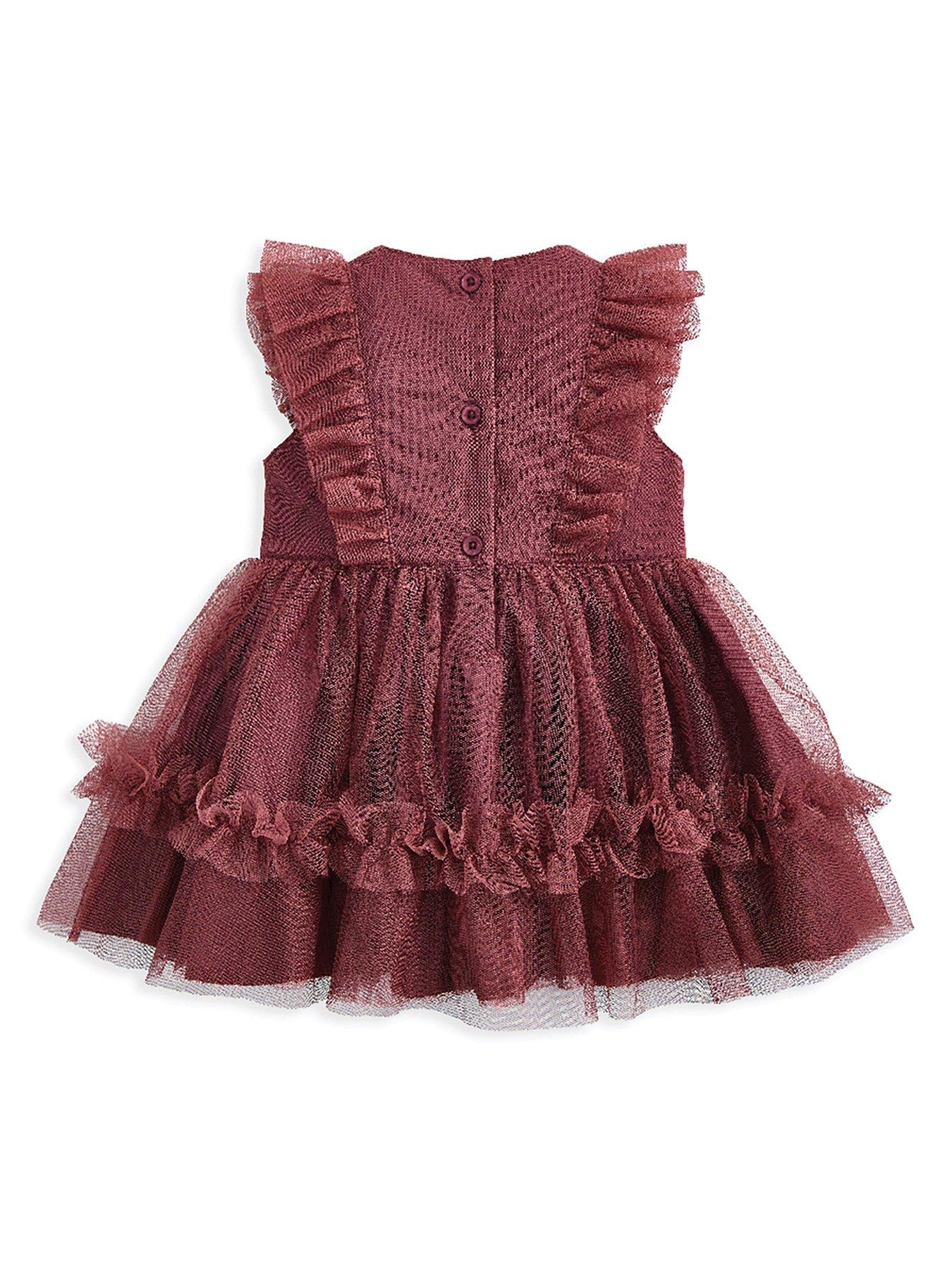 Mamas & Papas Baby Girls Tulle Frill Dress - Pink | Littlewoods