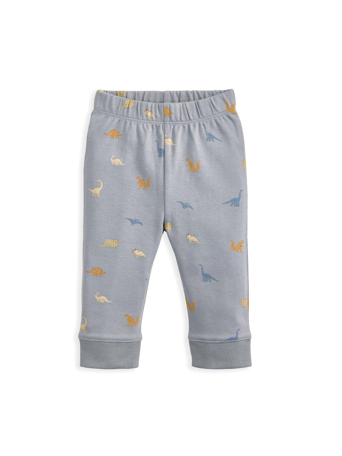 Image 2 of 4 of Mamas & Papas Baby Boys Micro Dino Print Jersey Pyjamas - Blue