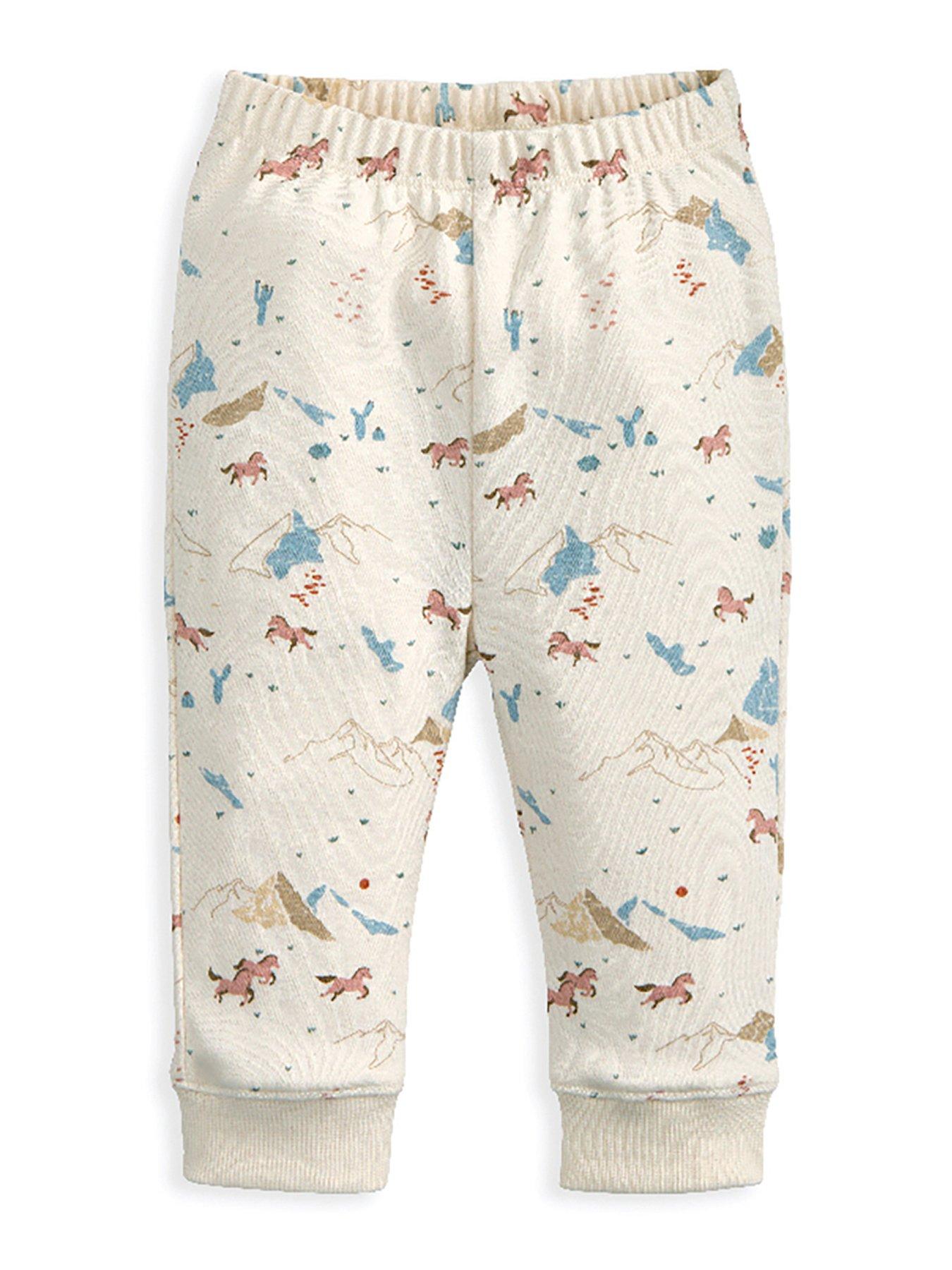 Image 2 of 4 of Mamas & Papas Baby Boys Rodeo Print Jersey Pyjamas - Cream