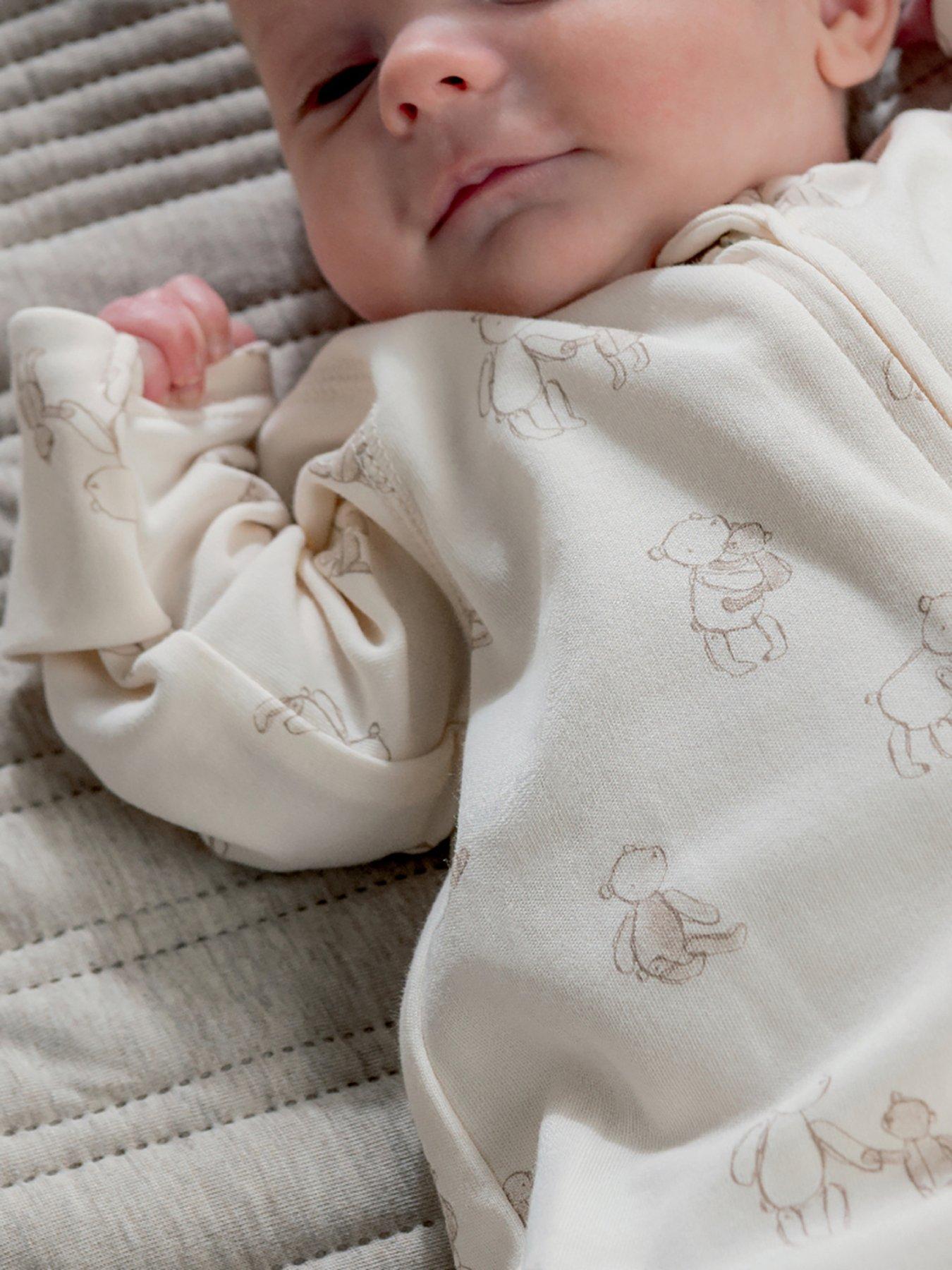 Image 5 of 5 of Mamas & Papas Baby Unisex Teddy Bear Print Zip All In One - Cream