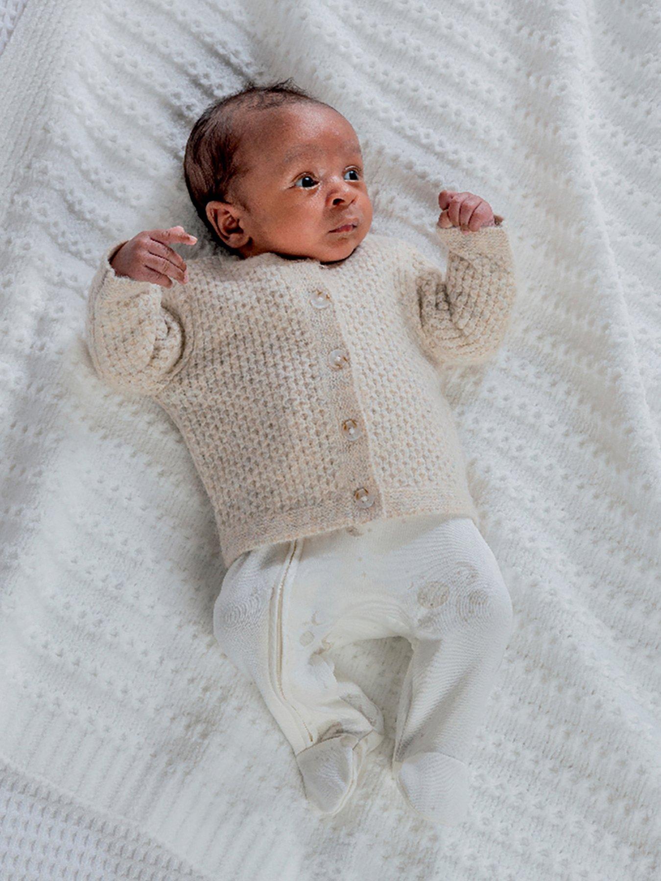 undefined Baby Unisex Knitted Cardigan - Beige