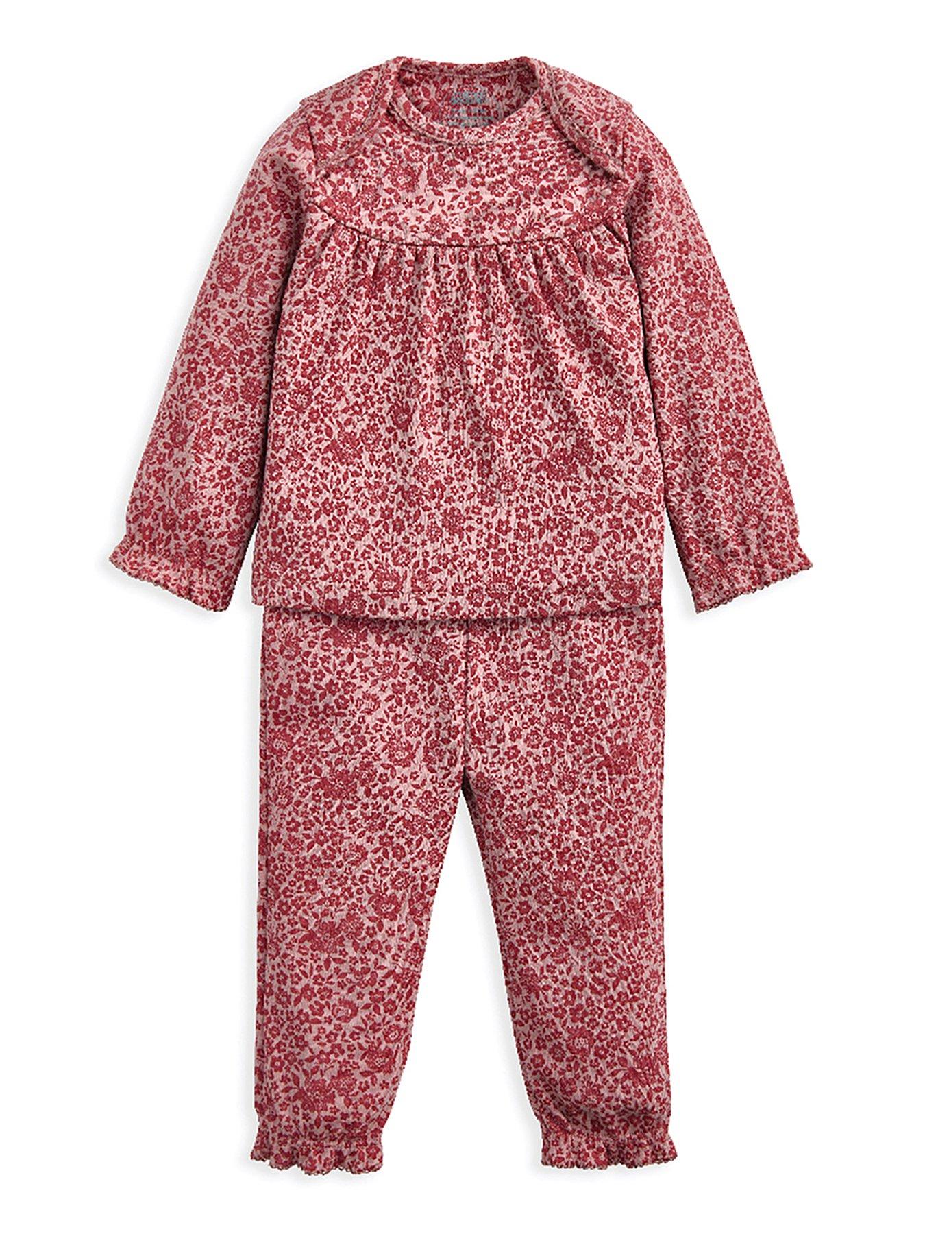 undefined Baby Girls Nostalgic Floral Print Jersey Pyjamas - Pink