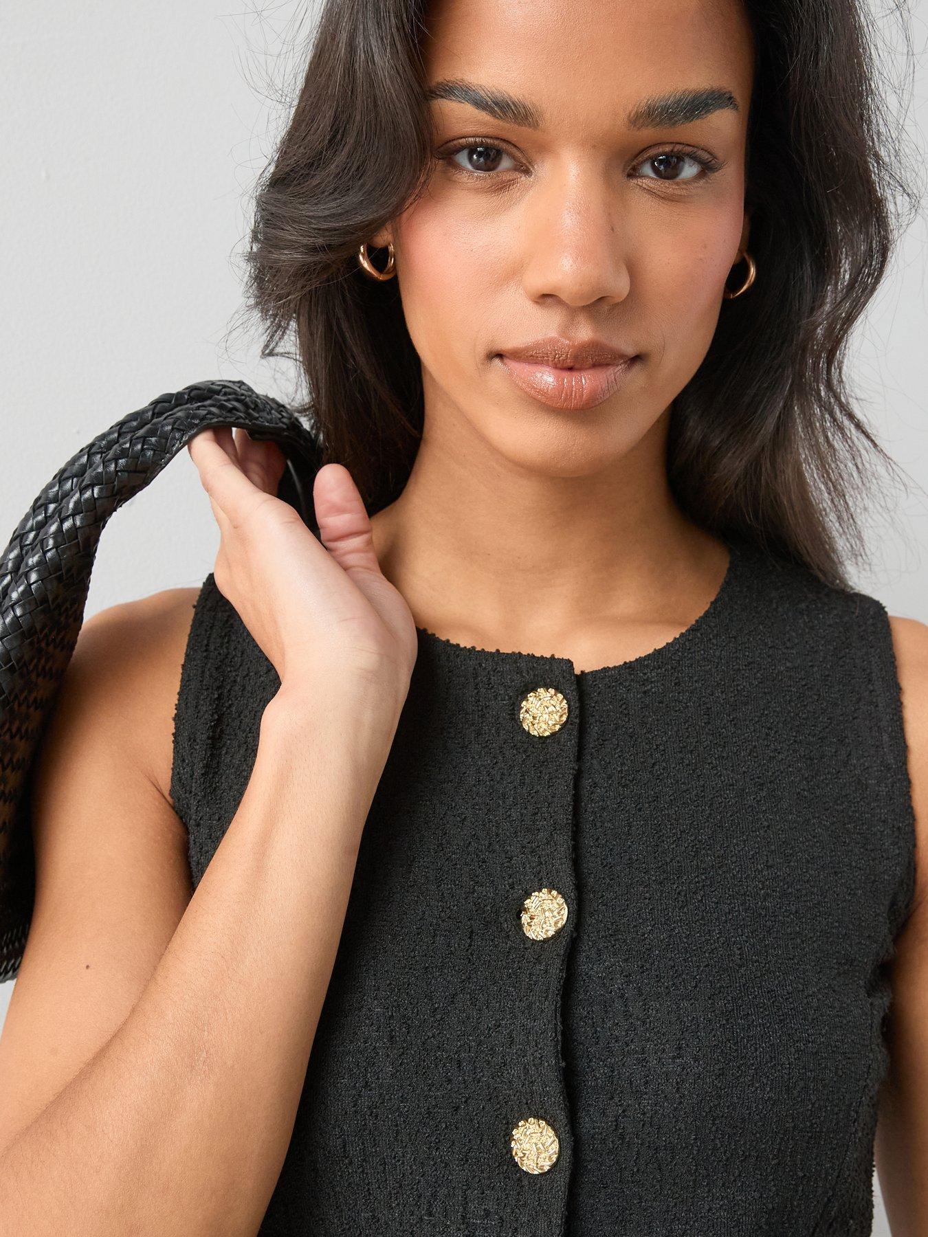 Image 4 of 7 of The Very Collection Boucle Top - Black