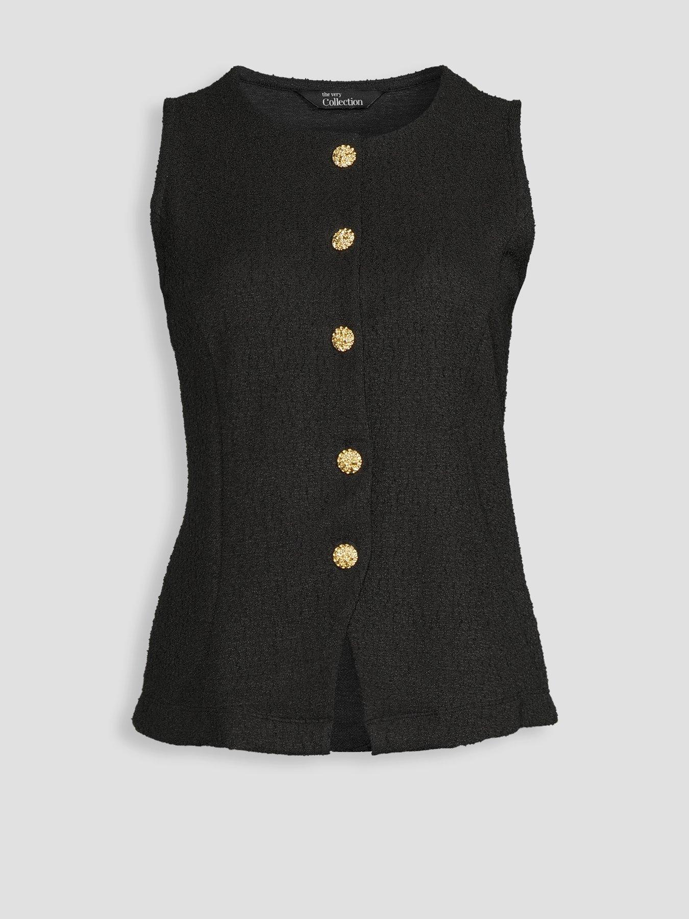 Image 7 of 7 of The Very Collection Boucle Top - Black