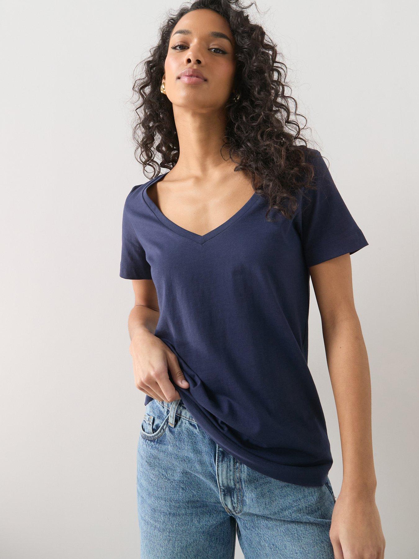 The Very Collection V-Neck T-Shirt - Navy