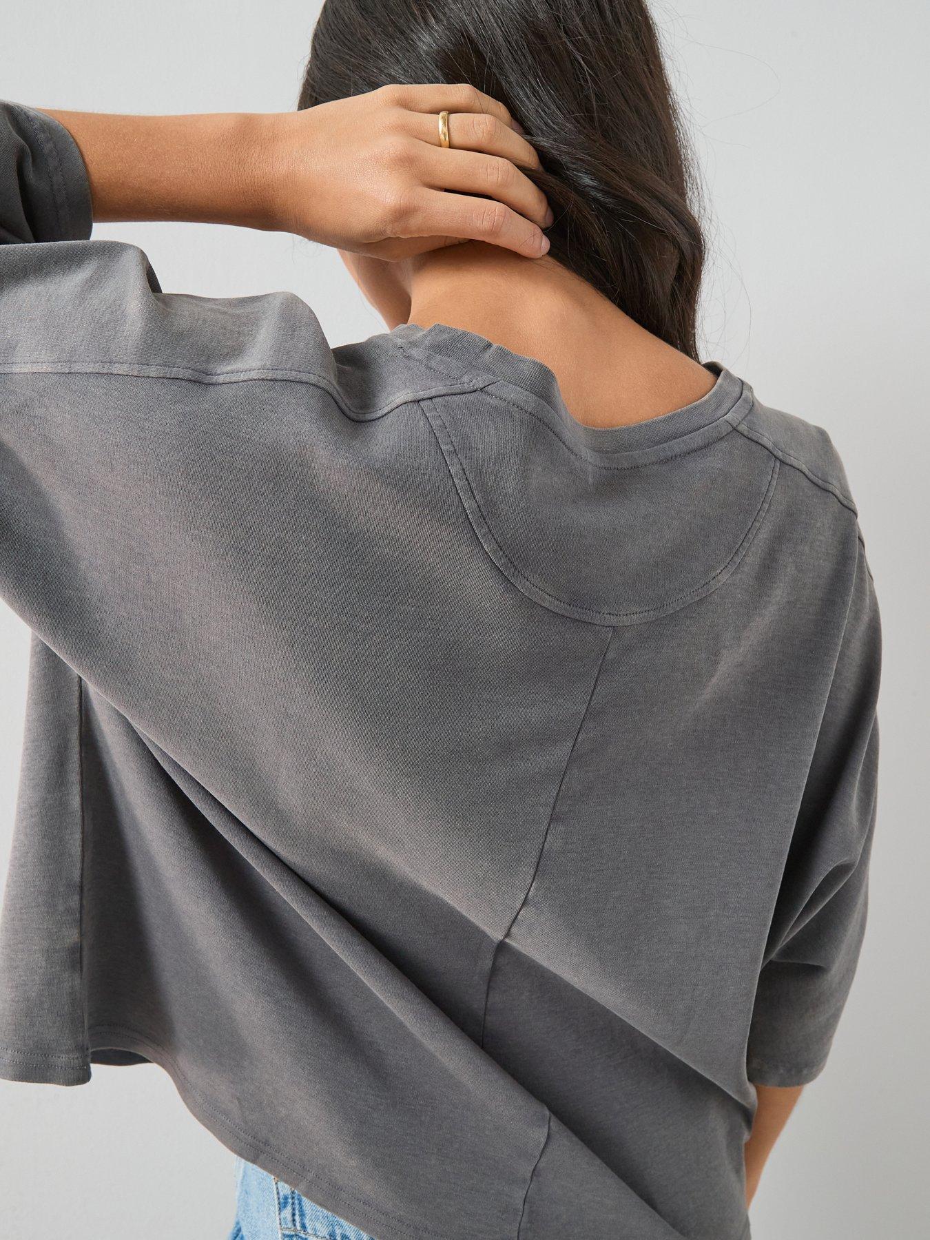  image of the-very-collection-washed-t-shirt-grey