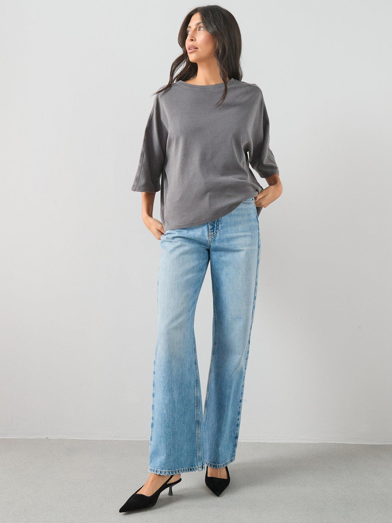  image of the-very-collection-washed-t-shirt-grey