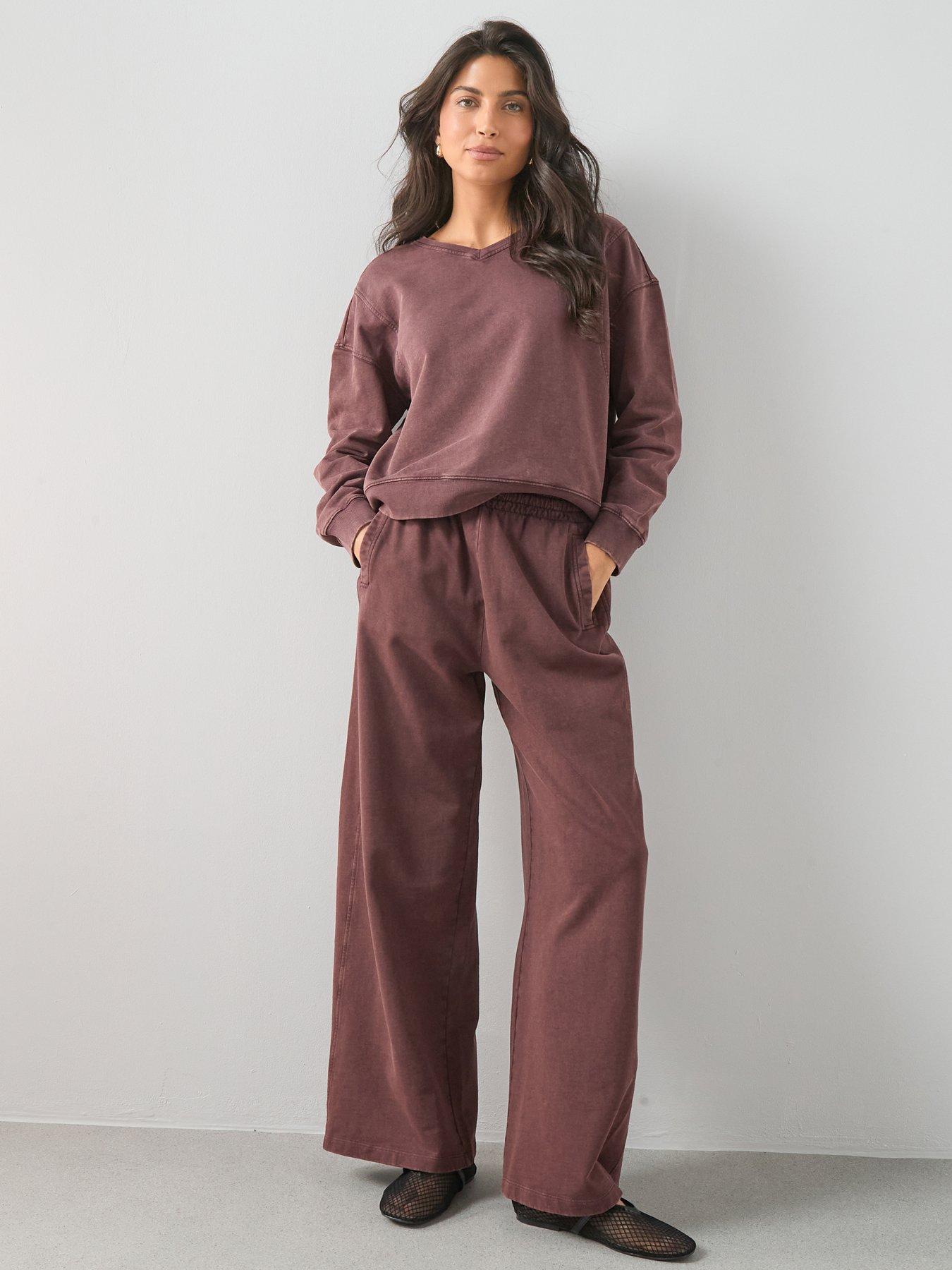 The Very Collection Acid Wash Jogger Co-Ord - Purple