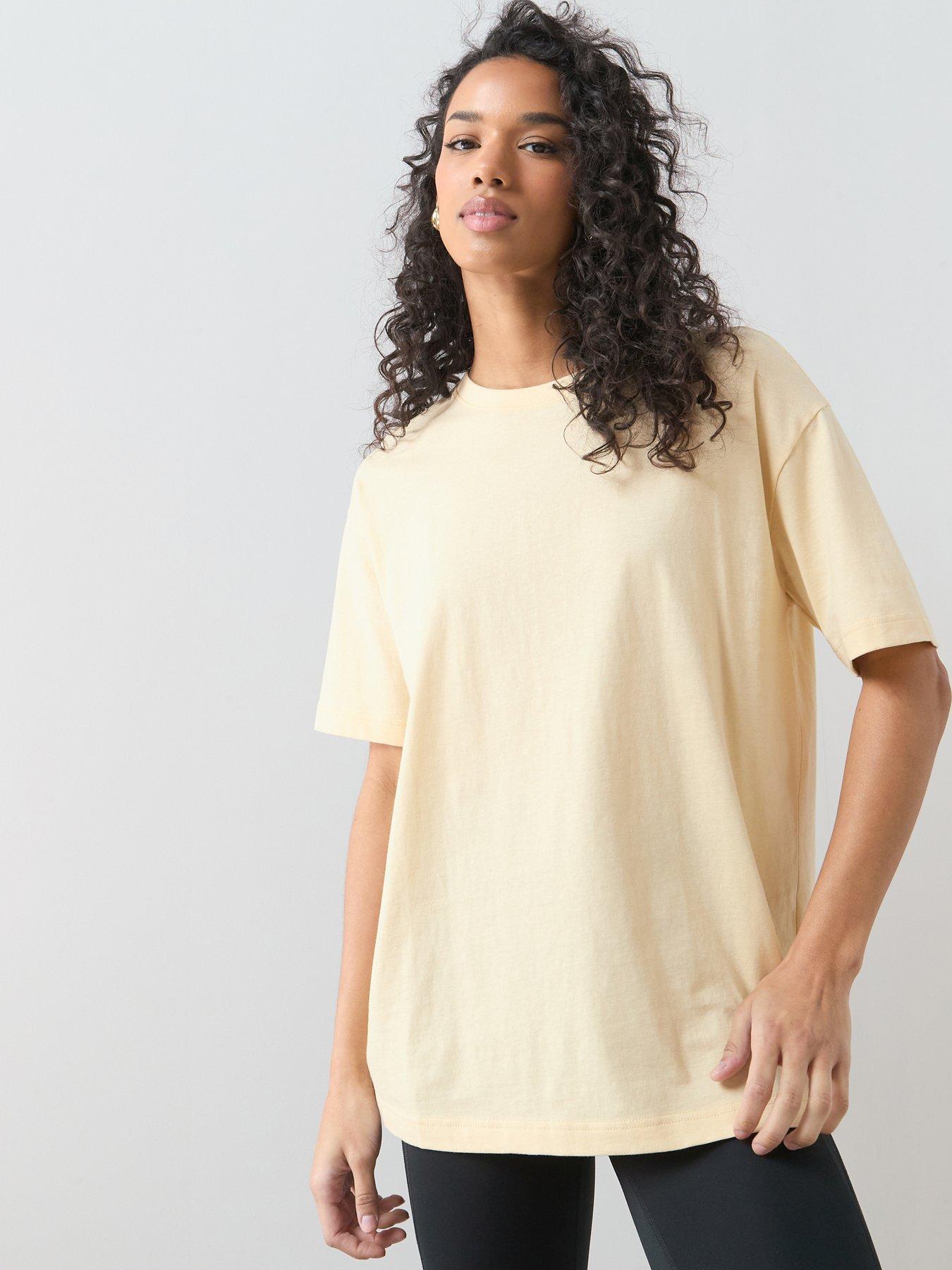 The Very Collection Crew Neck Oversized T-Shirt - Yellow