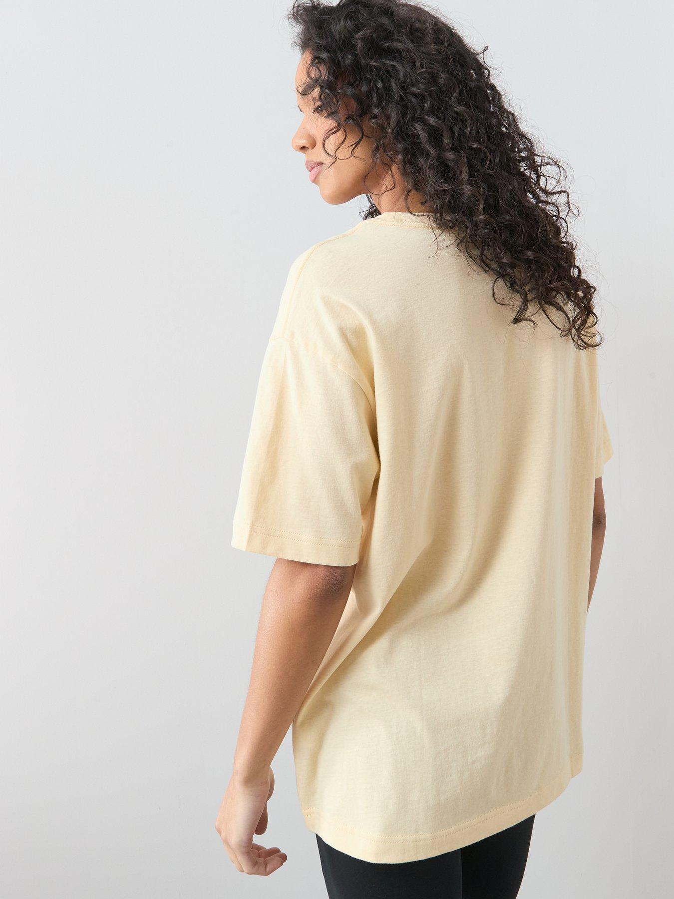 Image 2 of 6 of The Very Collection Crew Neck Oversized T-Shirt - Yellow
