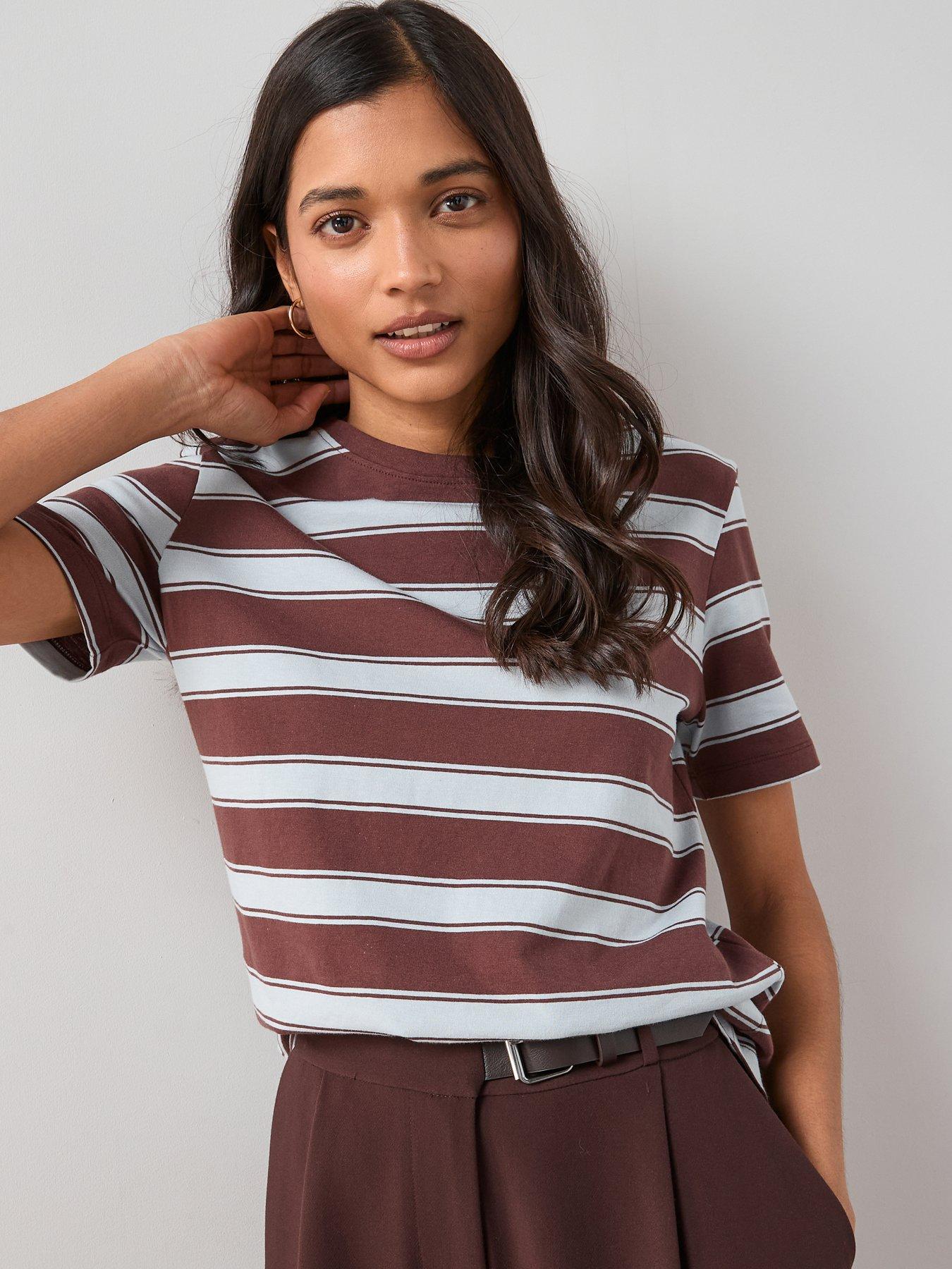The Very Collection Stripe Crew Neck T-shirt
