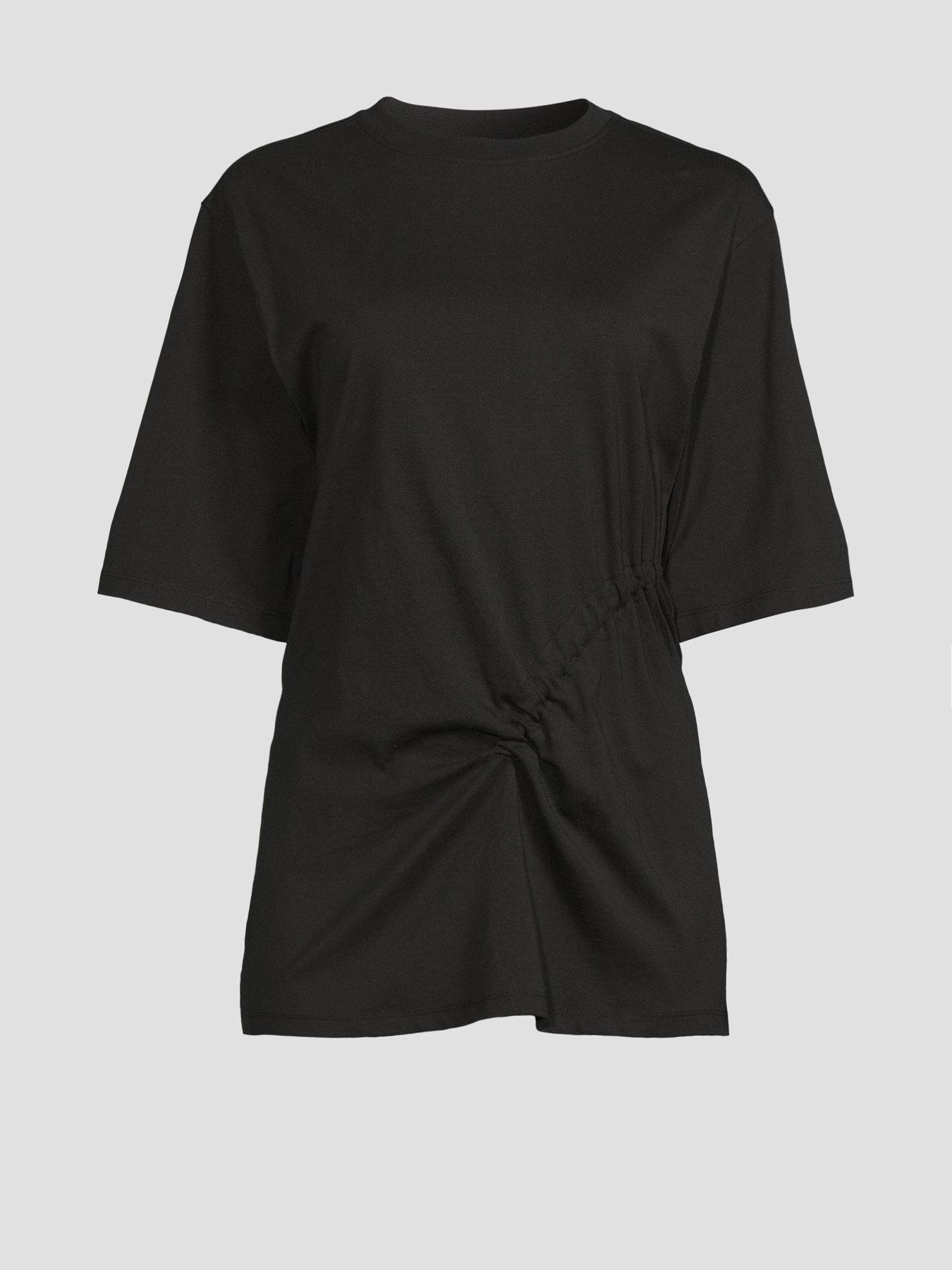 Image 7 of 7 of The Very Collection Ruched Side T-Shirt - Black