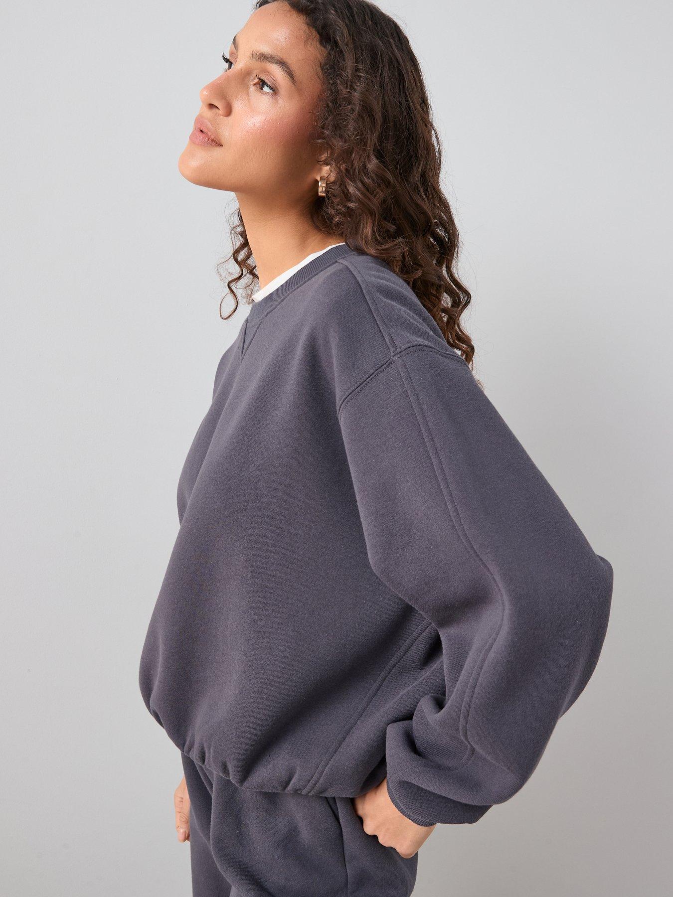  image of the-very-collection-crew-neck-sweatshirt-grey