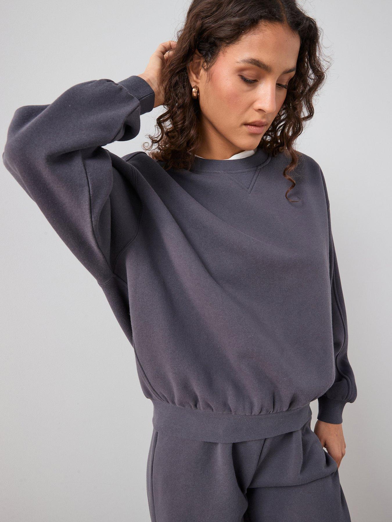  image of the-very-collection-crew-neck-sweatshirt-grey