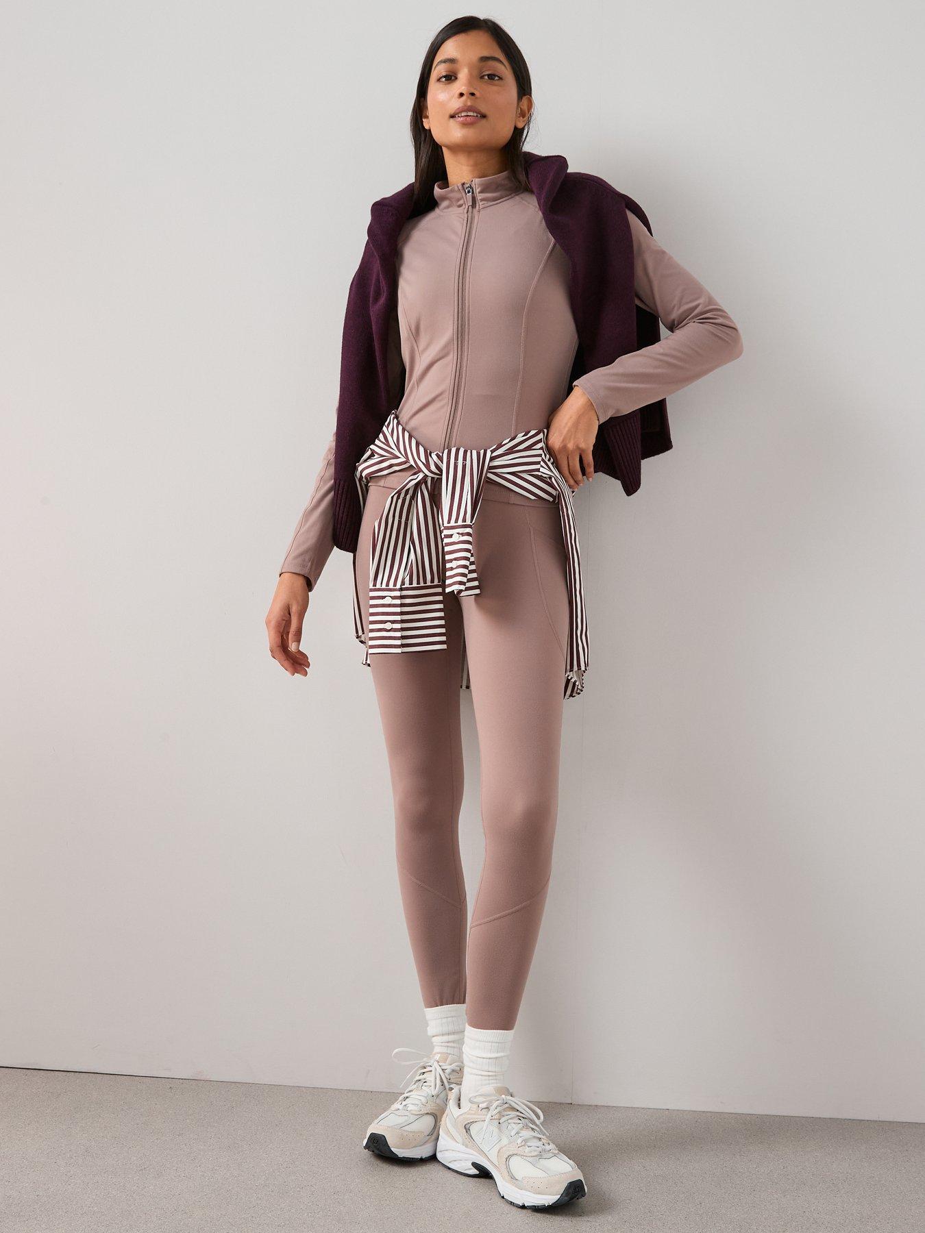 Image 6 of 6 of The Very Collection Zip Through Athleisure Jacket - Taupe