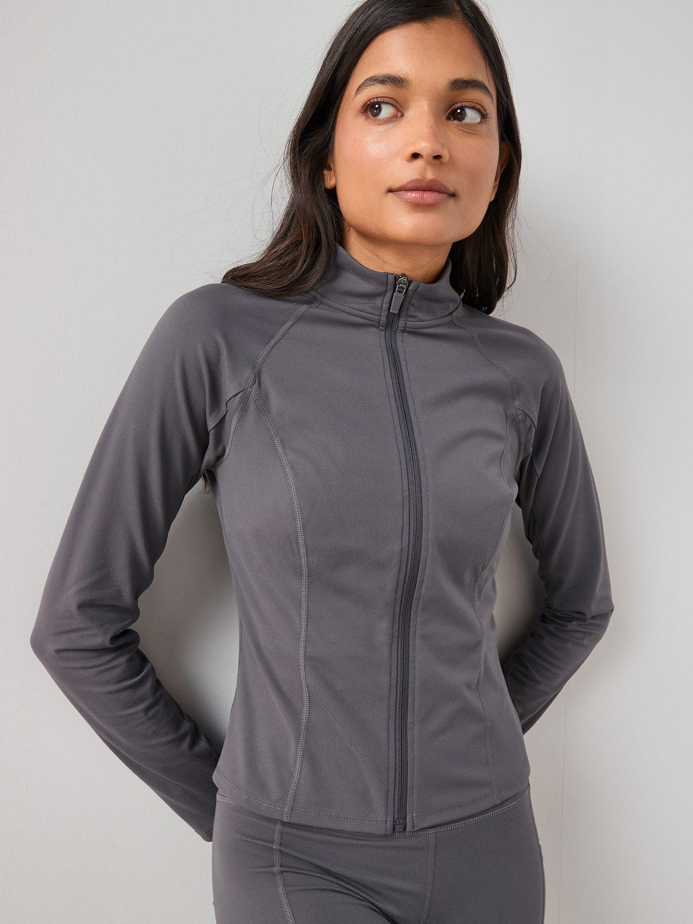 Image 4 of 6 of The Very Collection Zip Through Athleisure Jacket - Grey