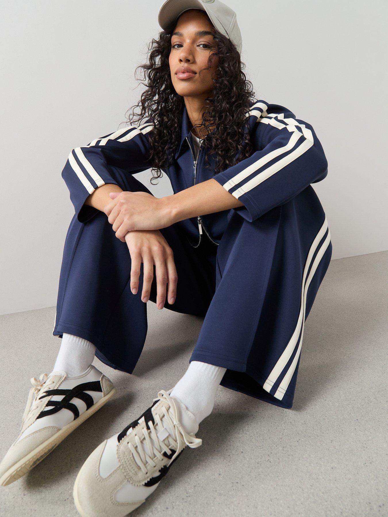 The Very Collection Zip Through Side Stripe Jacket Co-Ord - Navy