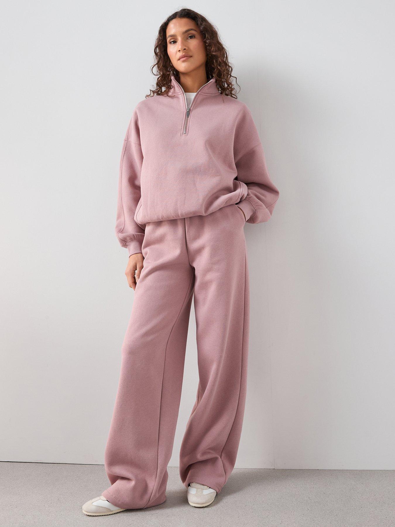 The Very Collection Wide Leg Joggers Co-Ord - Pink