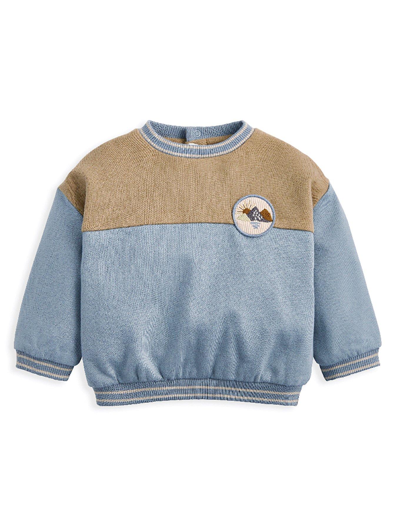 Image 2 of 4 of Mamas & Papas Baby Boys 2 Piece Colour Block Sweatshirt & Legging Set - Beige