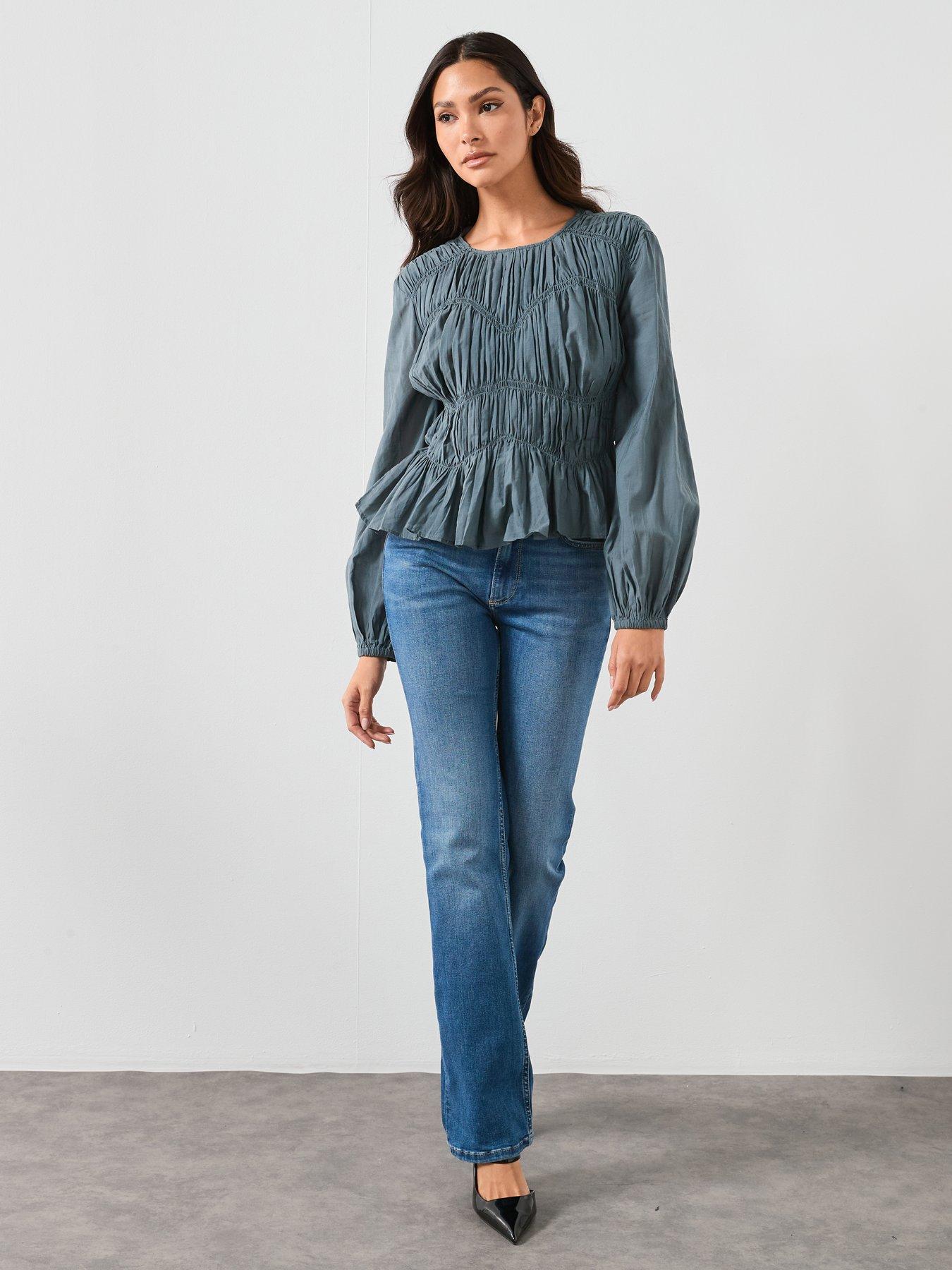 Image 3 of 6 of AllSaints Melani Top - Blue