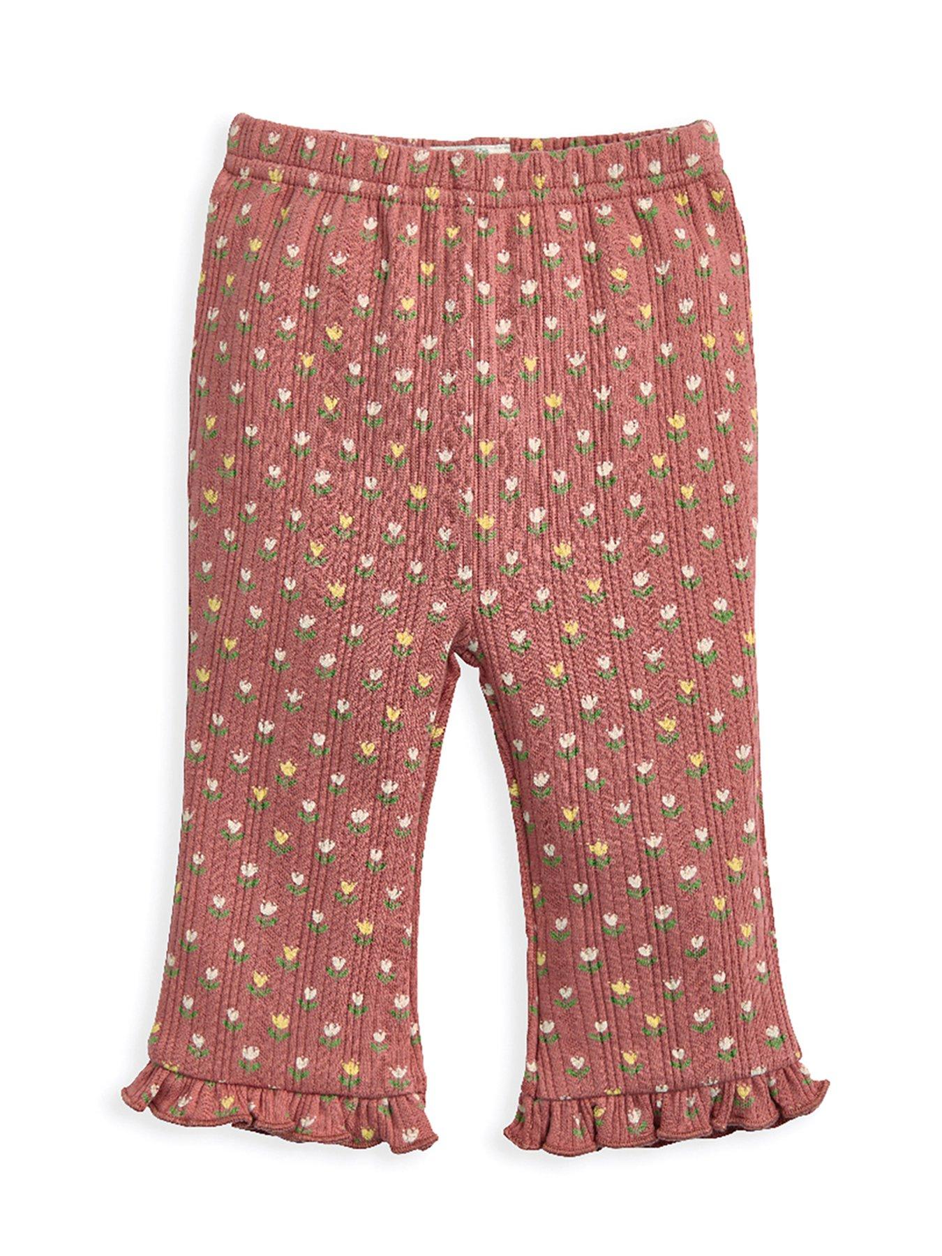 Image 4 of 4 of Mamas & Papas Baby Girls 2 Piece Flowerbed Jersey Top & Bottoms Set - Pink