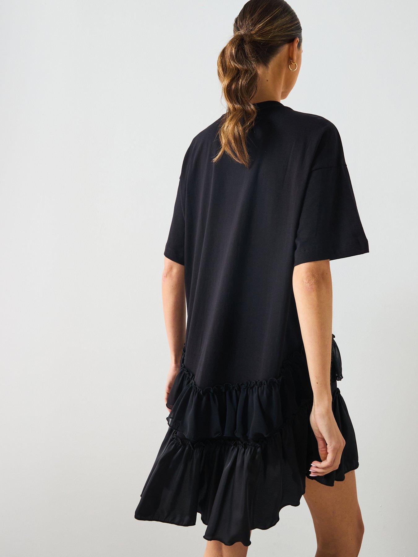 Image 2 of 6 of AllSaints Feyre Dress - Black