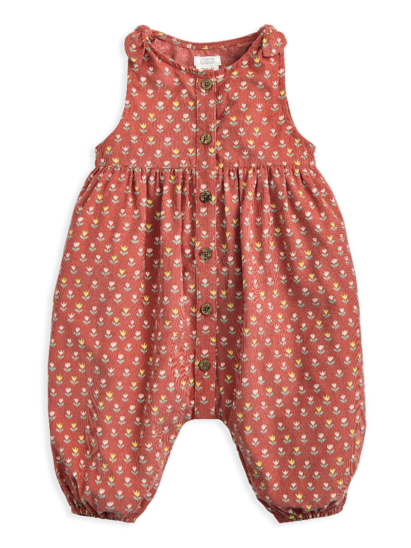 Image 3 of 4 of Mamas & Papas Baby Girls 2 Piece Floral Romper & Bodysuit Set - Pink